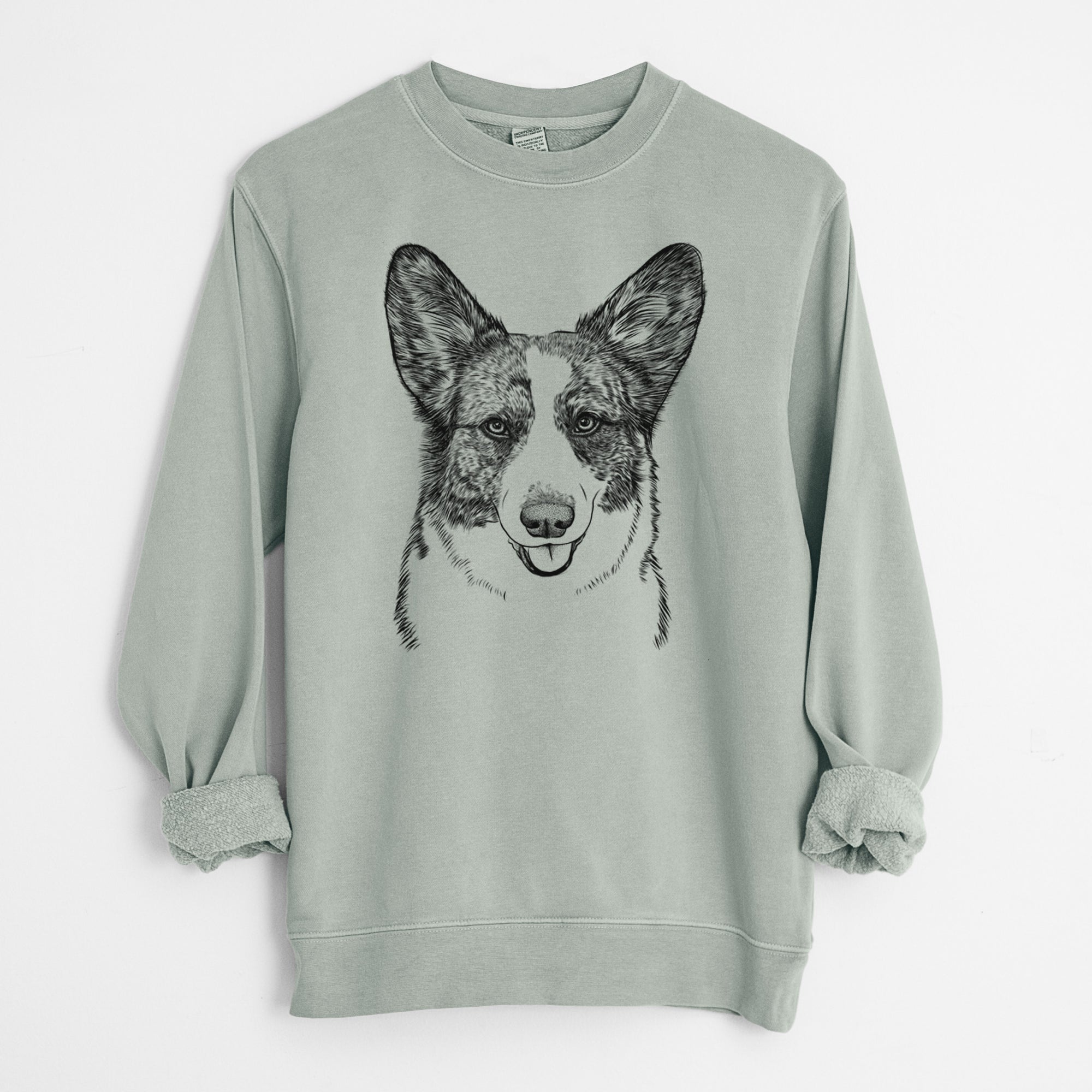 Bare Gabby the Cardigan Welsh Corgi - Unisex Pigment Dyed Crew Sweatshirt