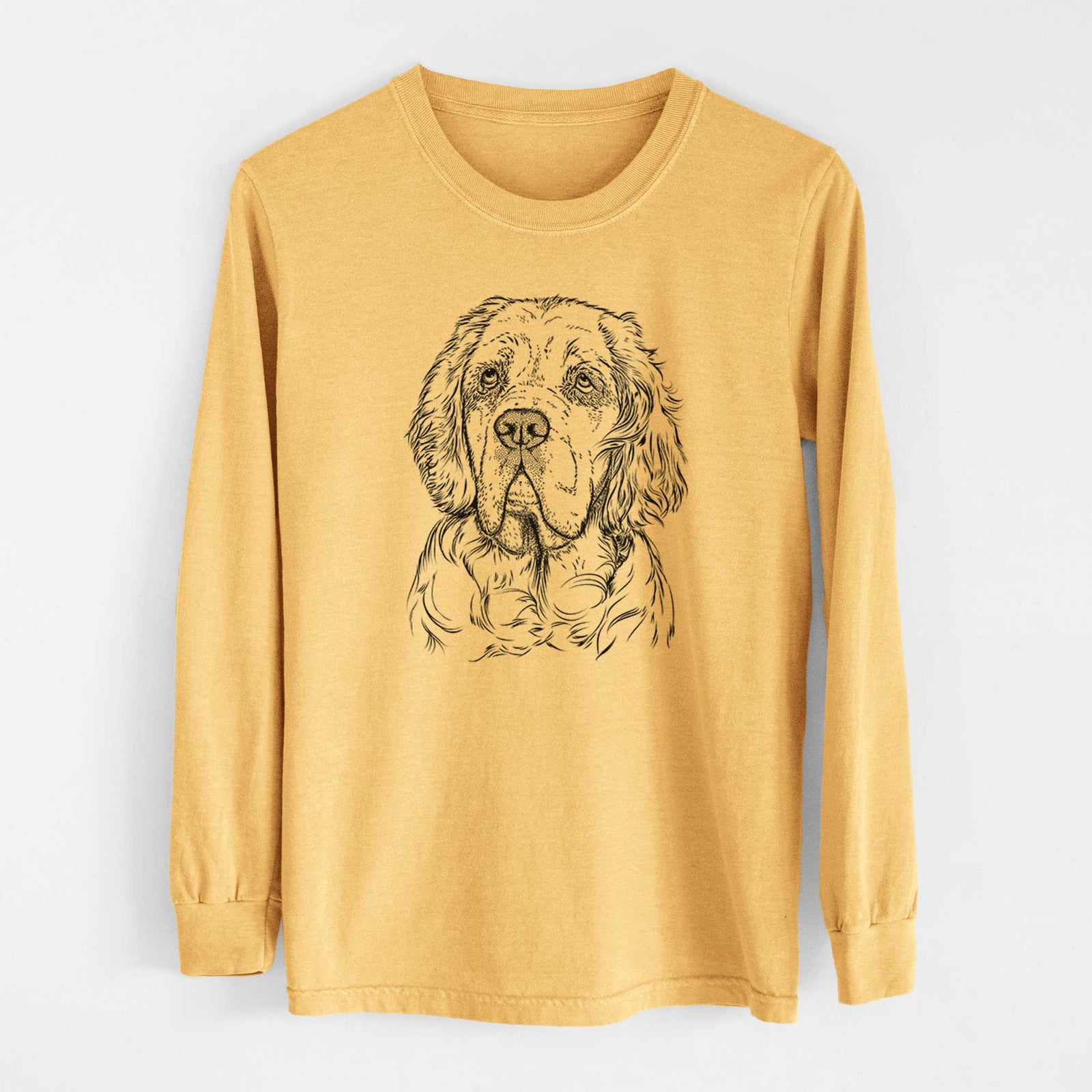 Bare Gary the Clumber Spaniel - Heavyweight 100% Cotton Long Sleeve