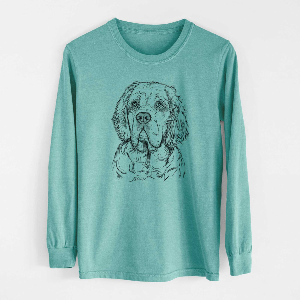 Bare Gary the Clumber Spaniel - Heavyweight 100% Cotton Long Sleeve