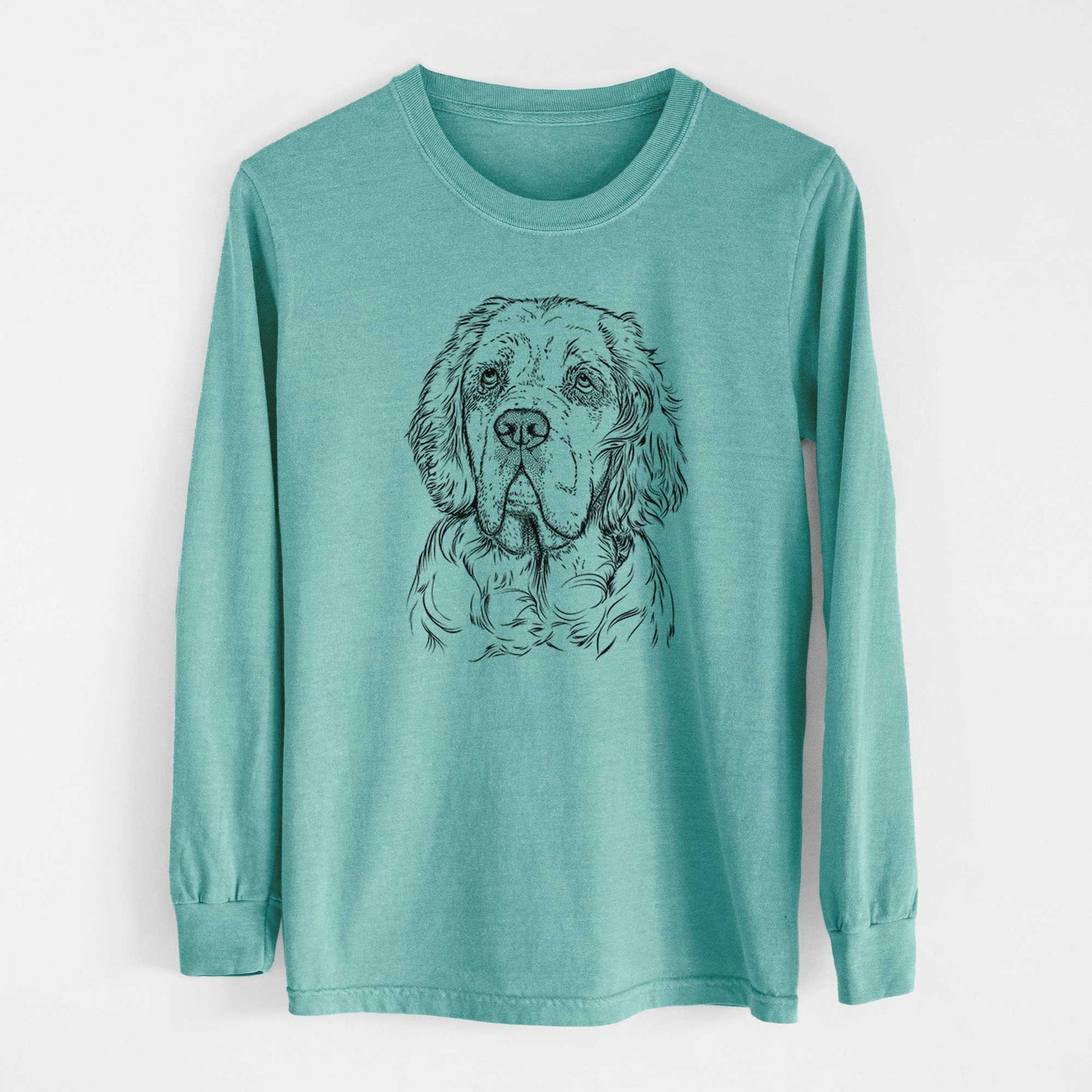 Bare Gary the Clumber Spaniel - Heavyweight 100% Cotton Long Sleeve