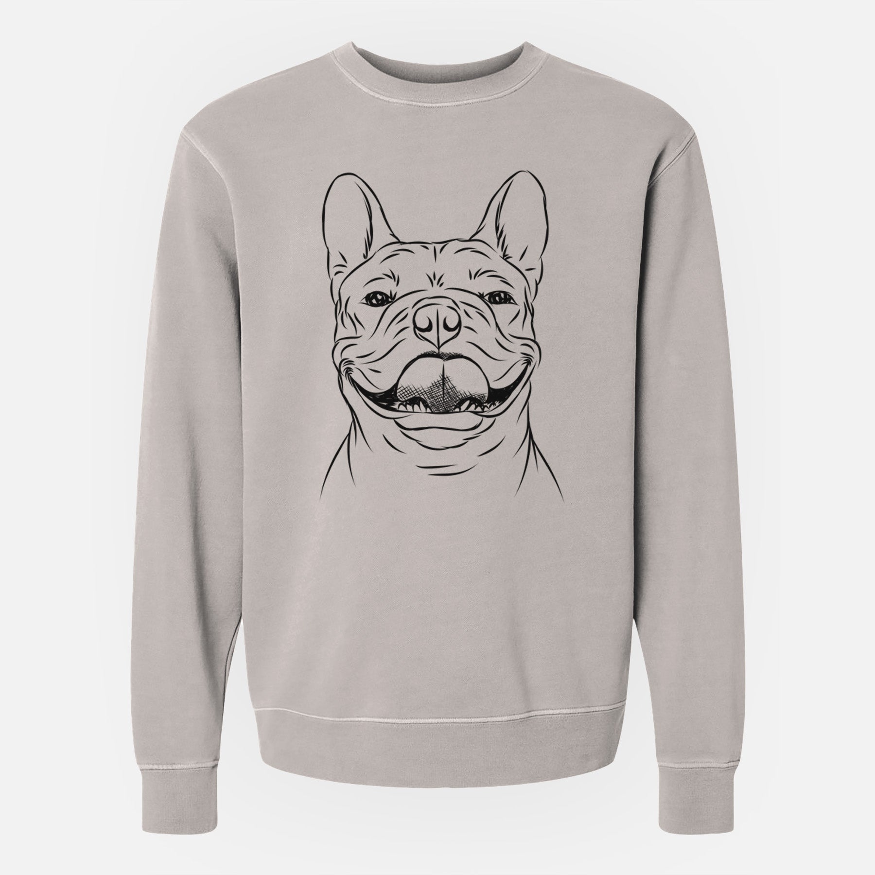 Bare Gaston the French Bulldog - Unisex Pigment Dyed Crew Sweatshirt