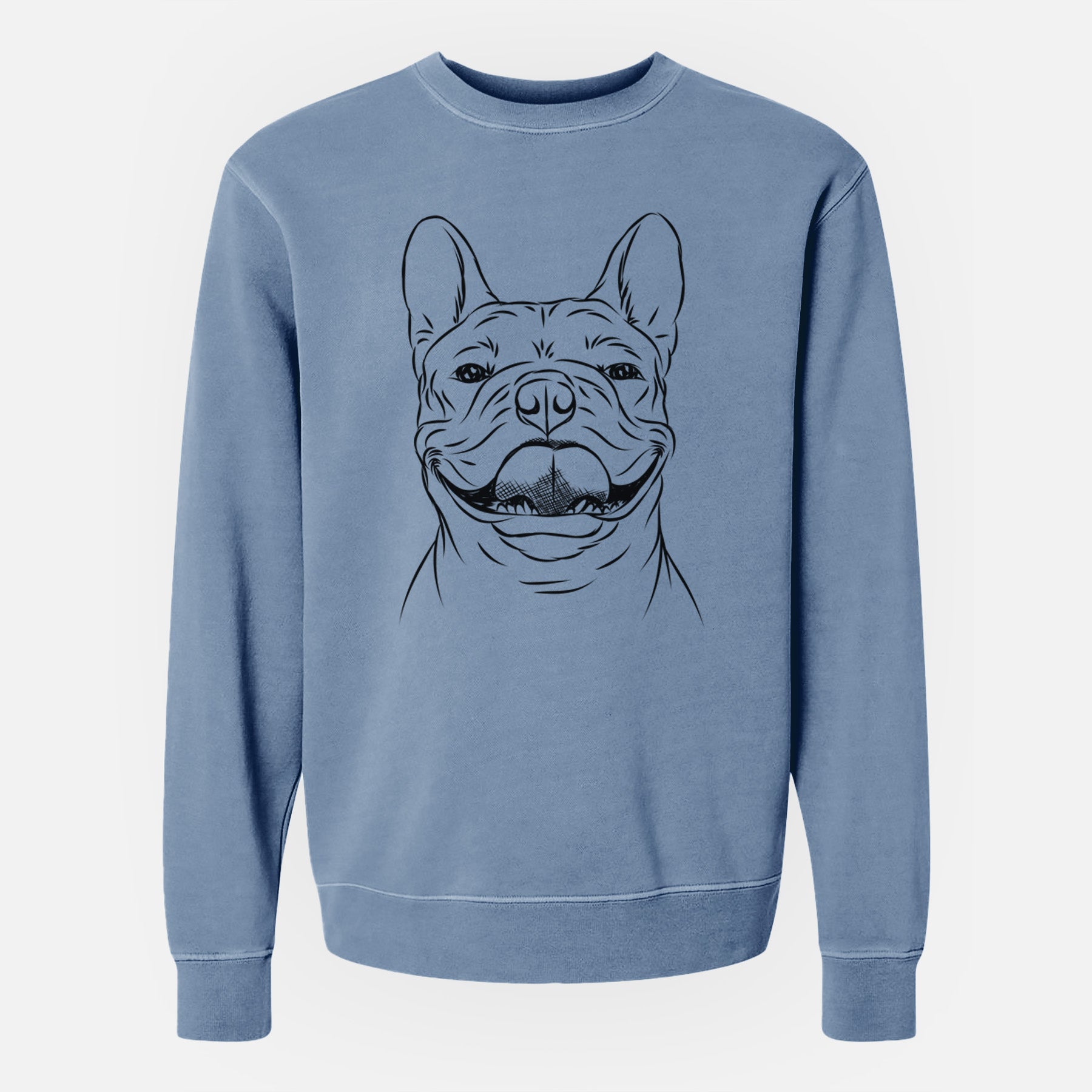 Bare Gaston the French Bulldog - Unisex Pigment Dyed Crew Sweatshirt