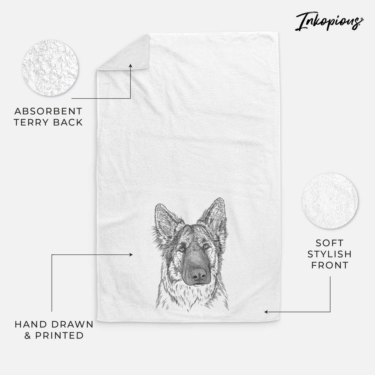 Geddy the Shiloh Shepherd Decorative Hand Towel