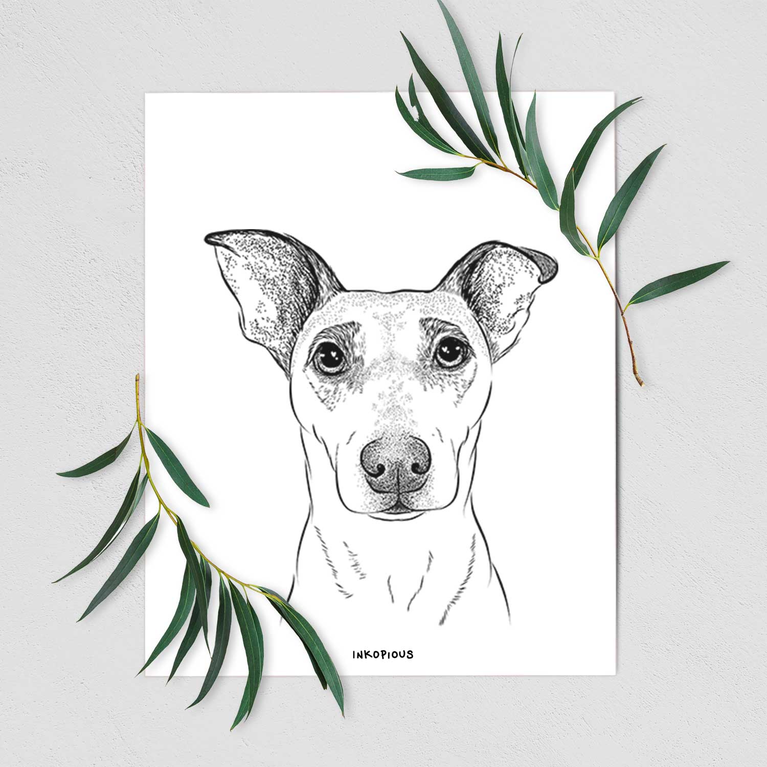 Georgie Rat the Terrier Mix Art Print