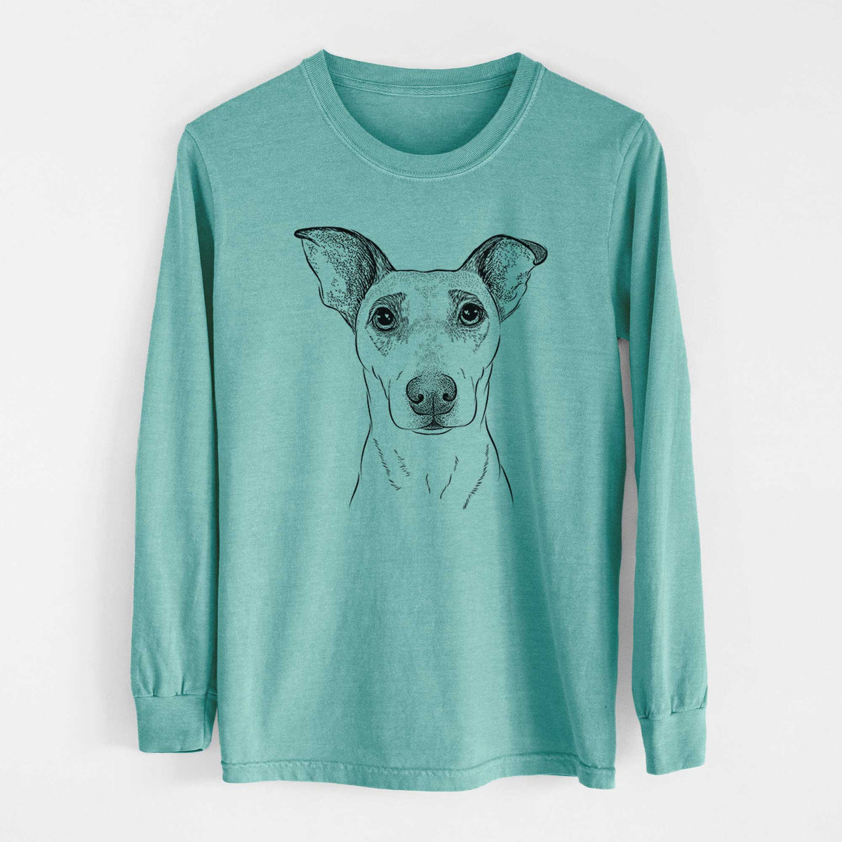 Bare Georgie Rat the Terrier Mix - Heavyweight 100% Cotton Long Sleeve
