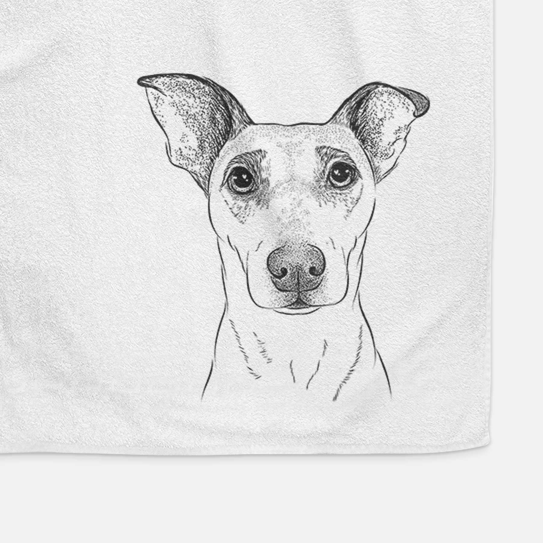 Georgie Rat the Terrier Mix Decorative Hand Towel