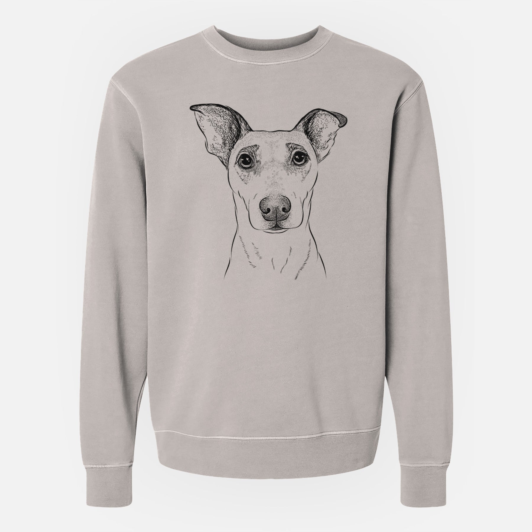 Bare Georgie Rat the Terrier Mix - Unisex Pigment Dyed Crew Sweatshirt