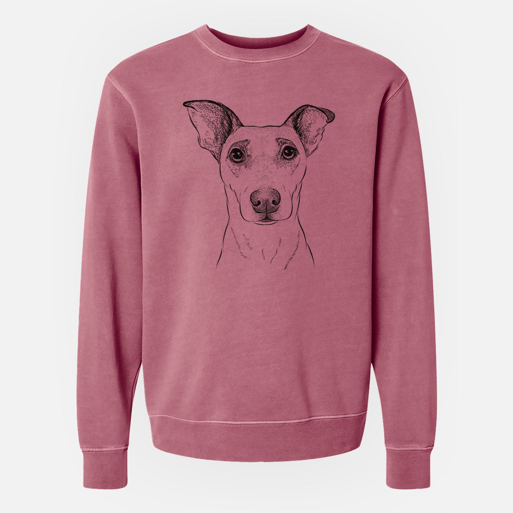 Bare Georgie Rat the Terrier Mix - Unisex Pigment Dyed Crew Sweatshirt