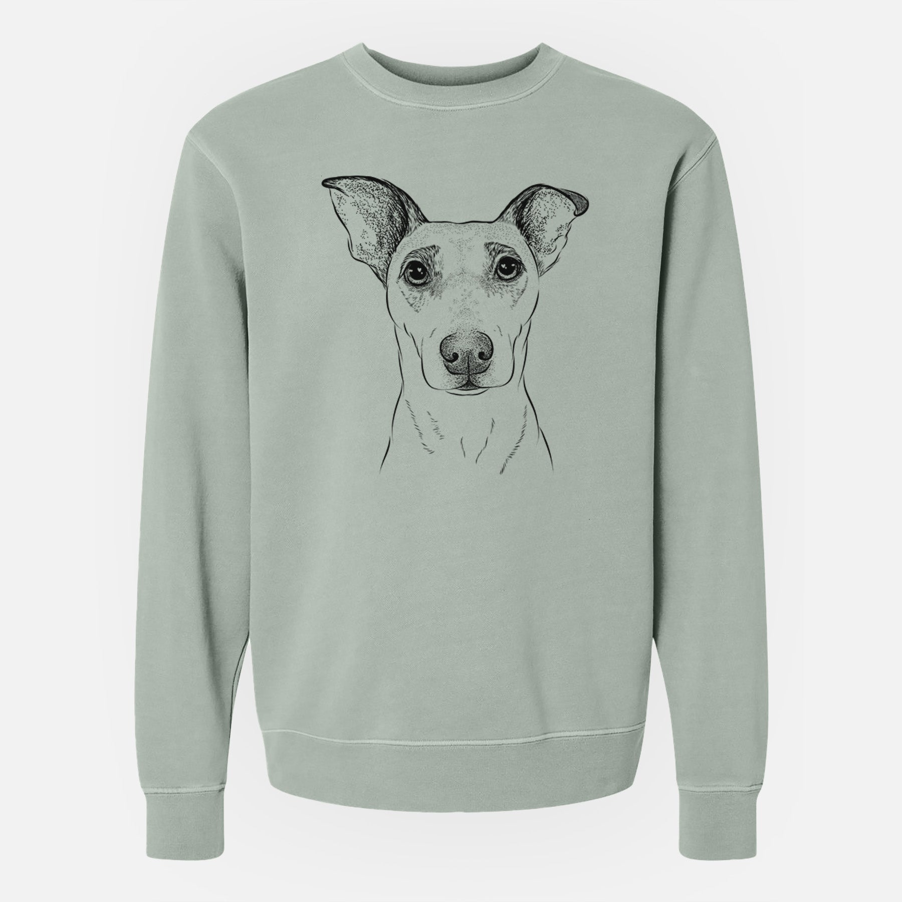 Bare Georgie Rat the Terrier Mix - Unisex Pigment Dyed Crew Sweatshirt