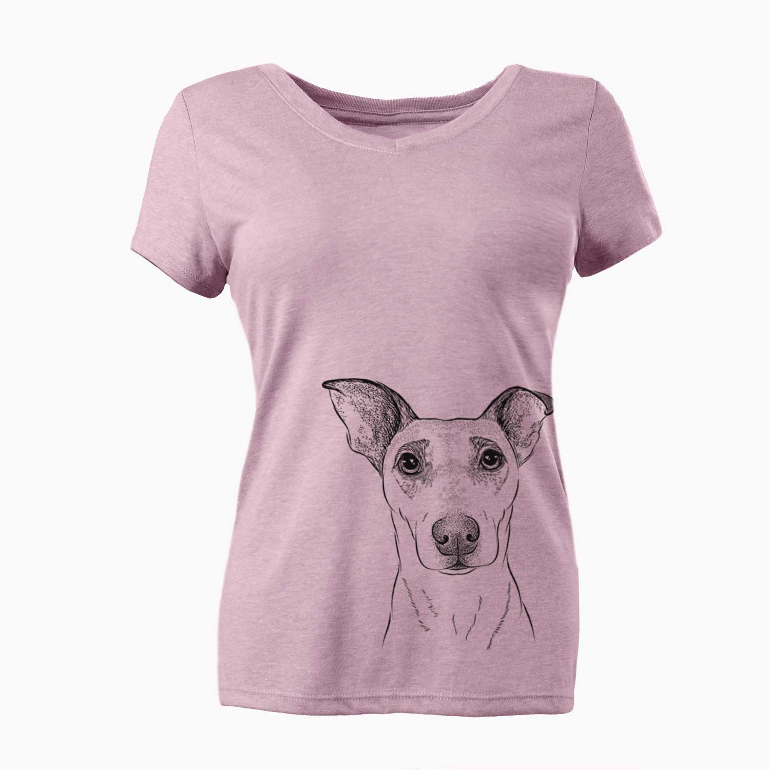 Bare Georgie Rat the Terrier Mix - Women's V-neck Shirt