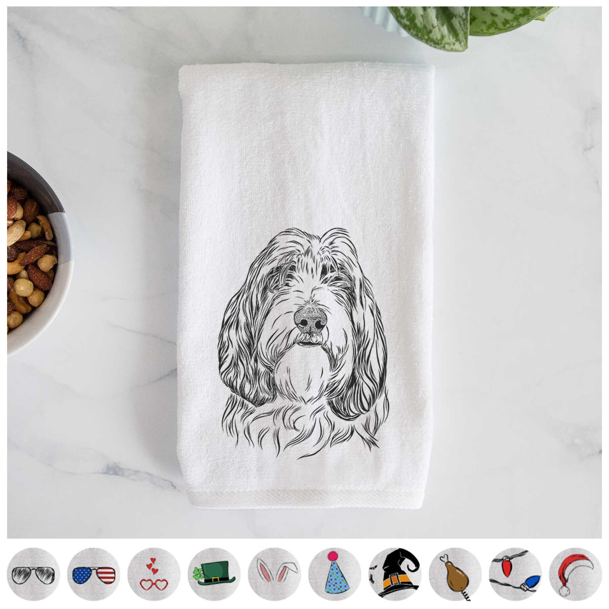 Gerard the Petit Basset Griffon Vendeen Decorative Hand Towel