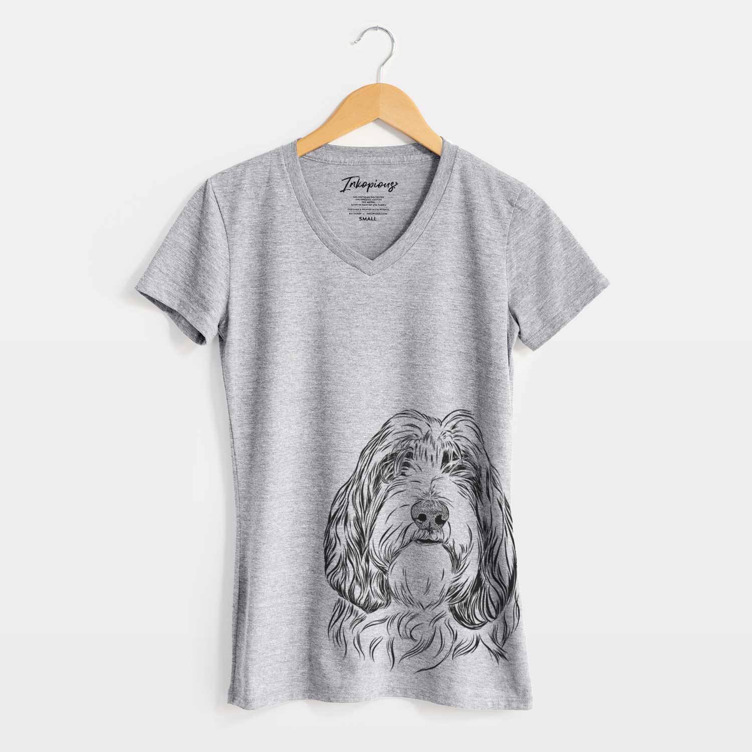 Bare Gerard the Petit Basset Griffon Vendeen - Women's V-neck Shirt