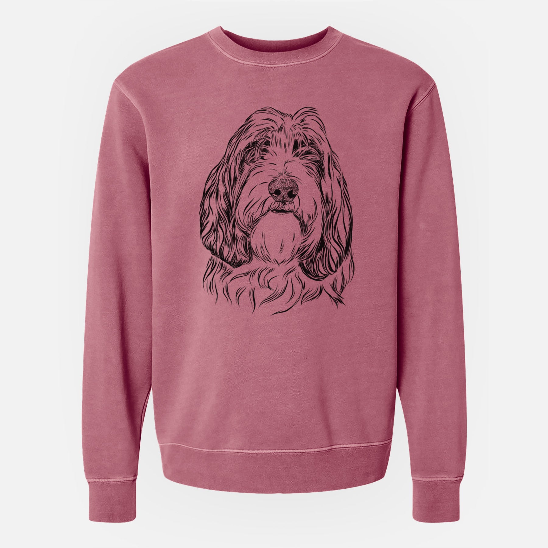 Bare Gerard the Petit Basset Griffon Vendeen - Unisex Pigment Dyed Crew Sweatshirt