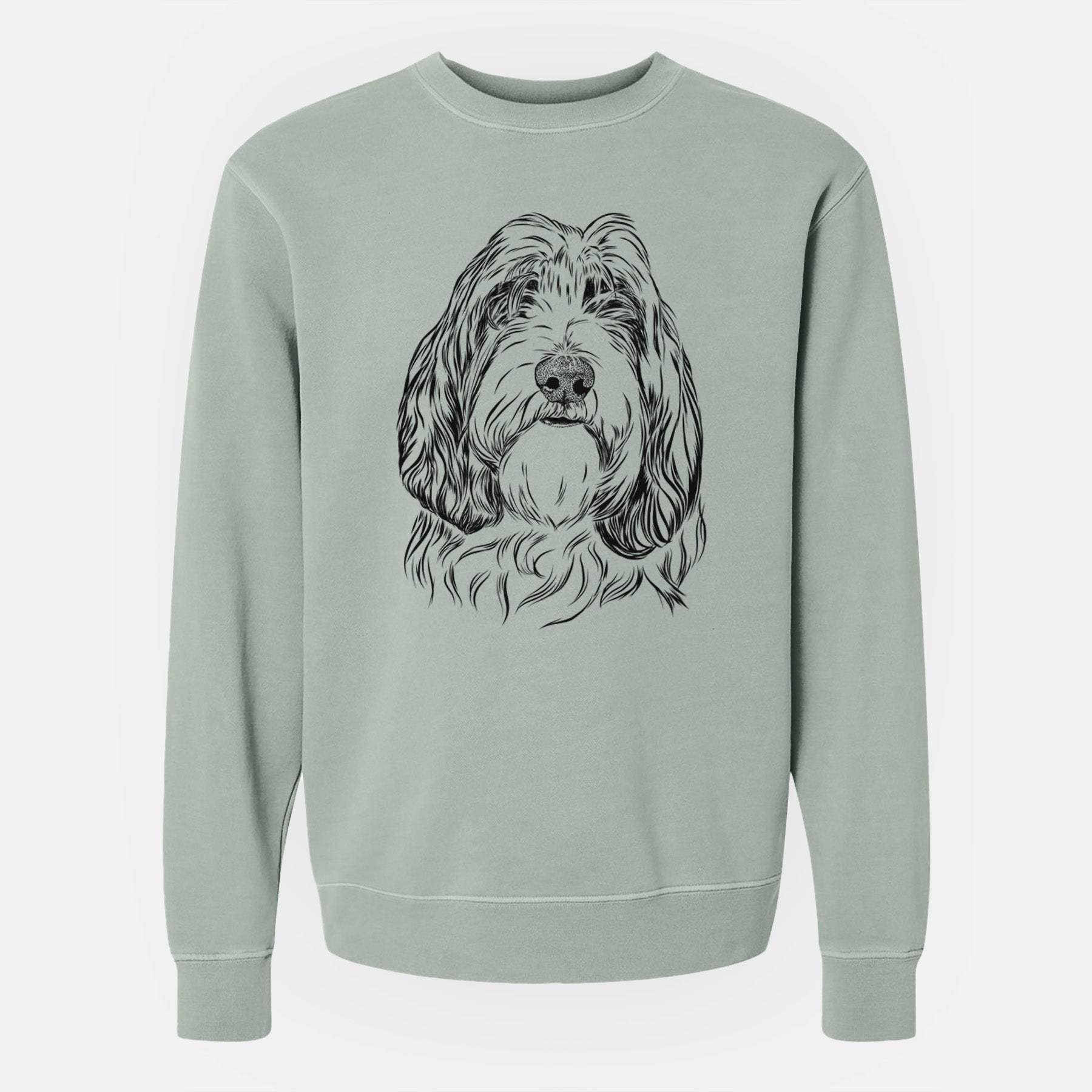 Bare Gerard the Petit Basset Griffon Vendeen - Unisex Pigment Dyed Crew Sweatshirt