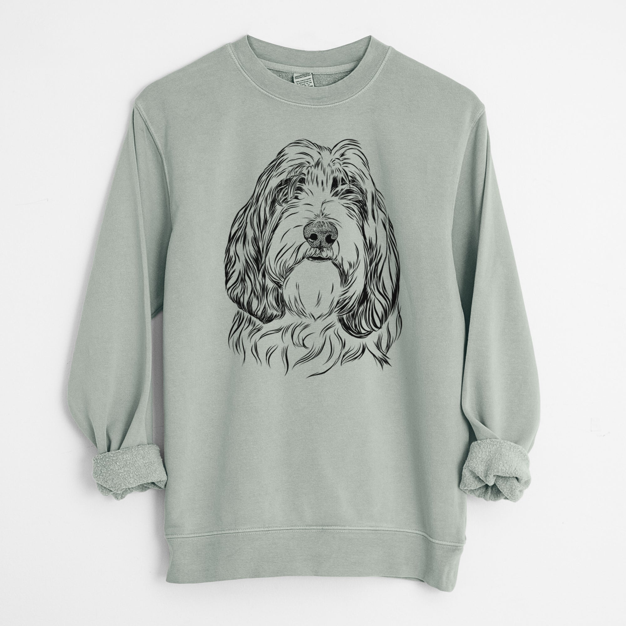 Bare Gerard the Petit Basset Griffon Vendeen - Unisex Pigment Dyed Crew Sweatshirt