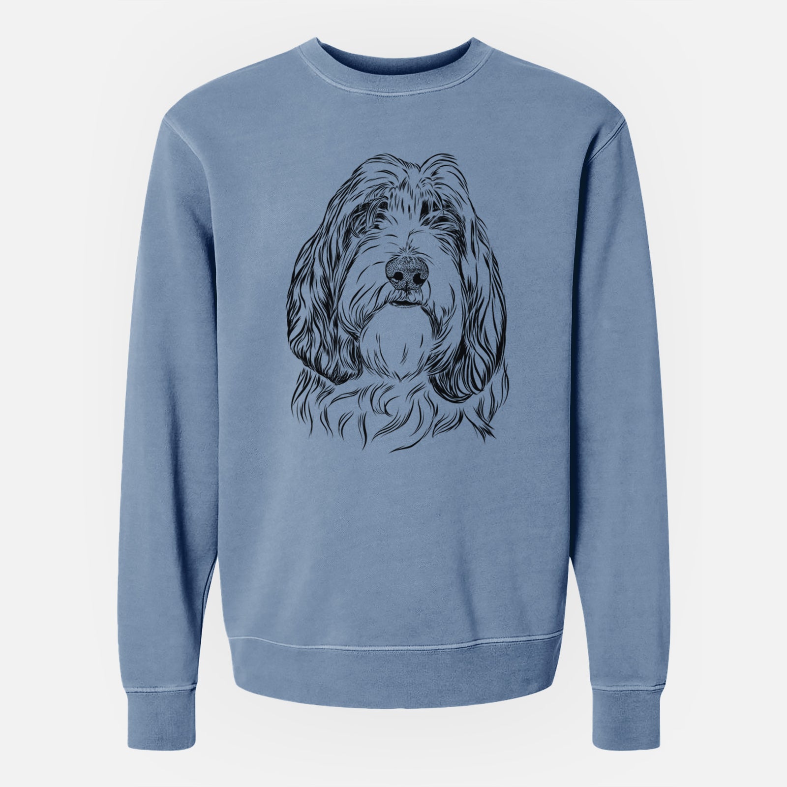 Bare Gerard the Petit Basset Griffon Vendeen - Unisex Pigment Dyed Crew Sweatshirt