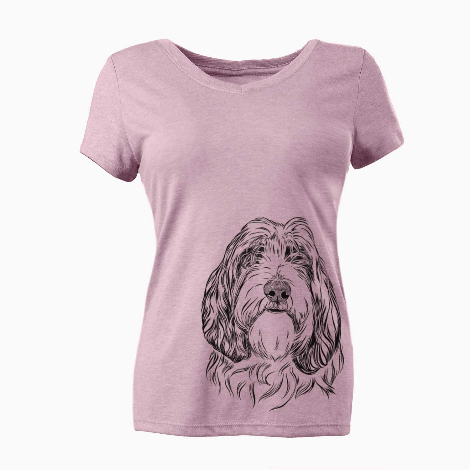 Bare Gerard the Petit Basset Griffon Vendeen - Women's V-neck Shirt