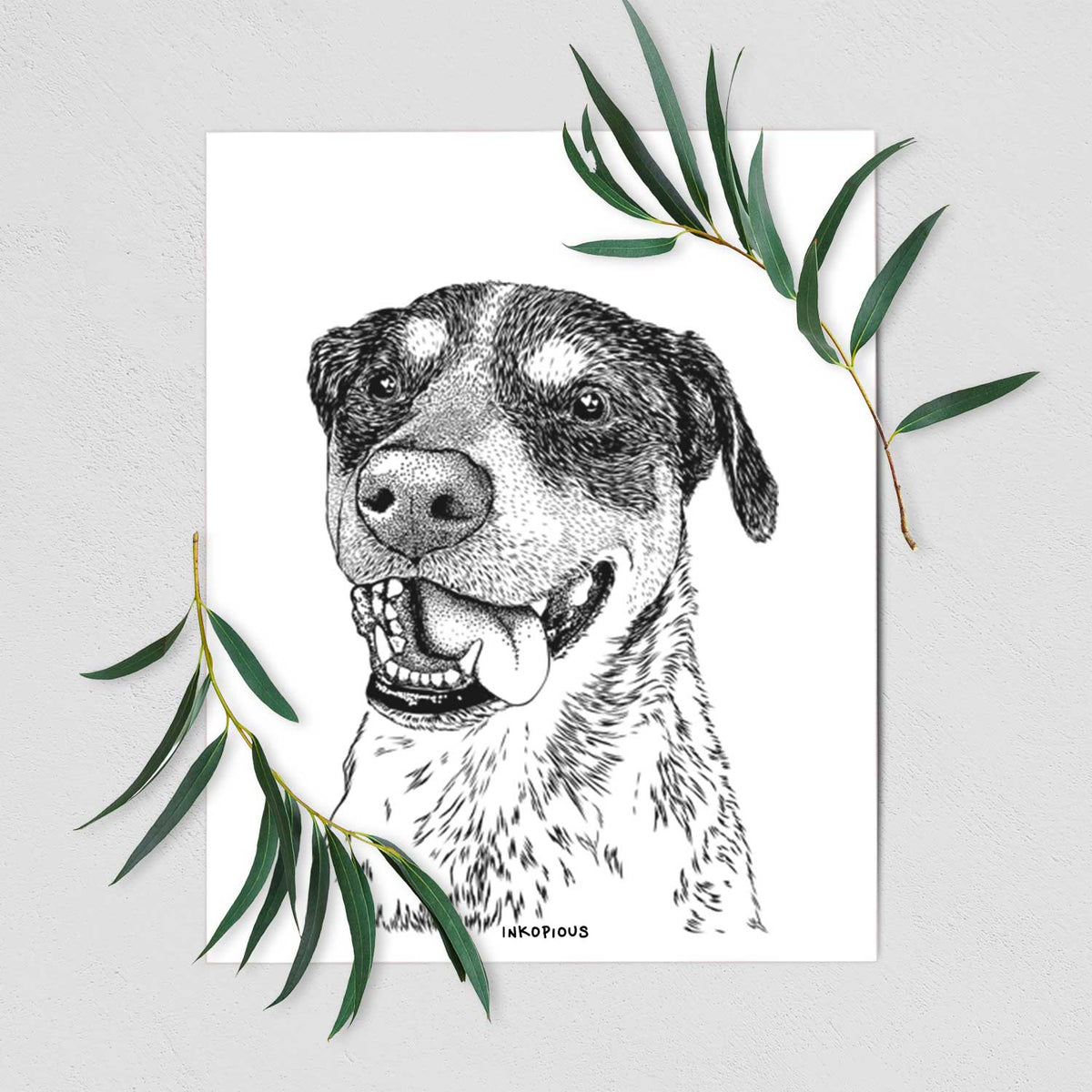 Gerti the Mixed Breed Art Print