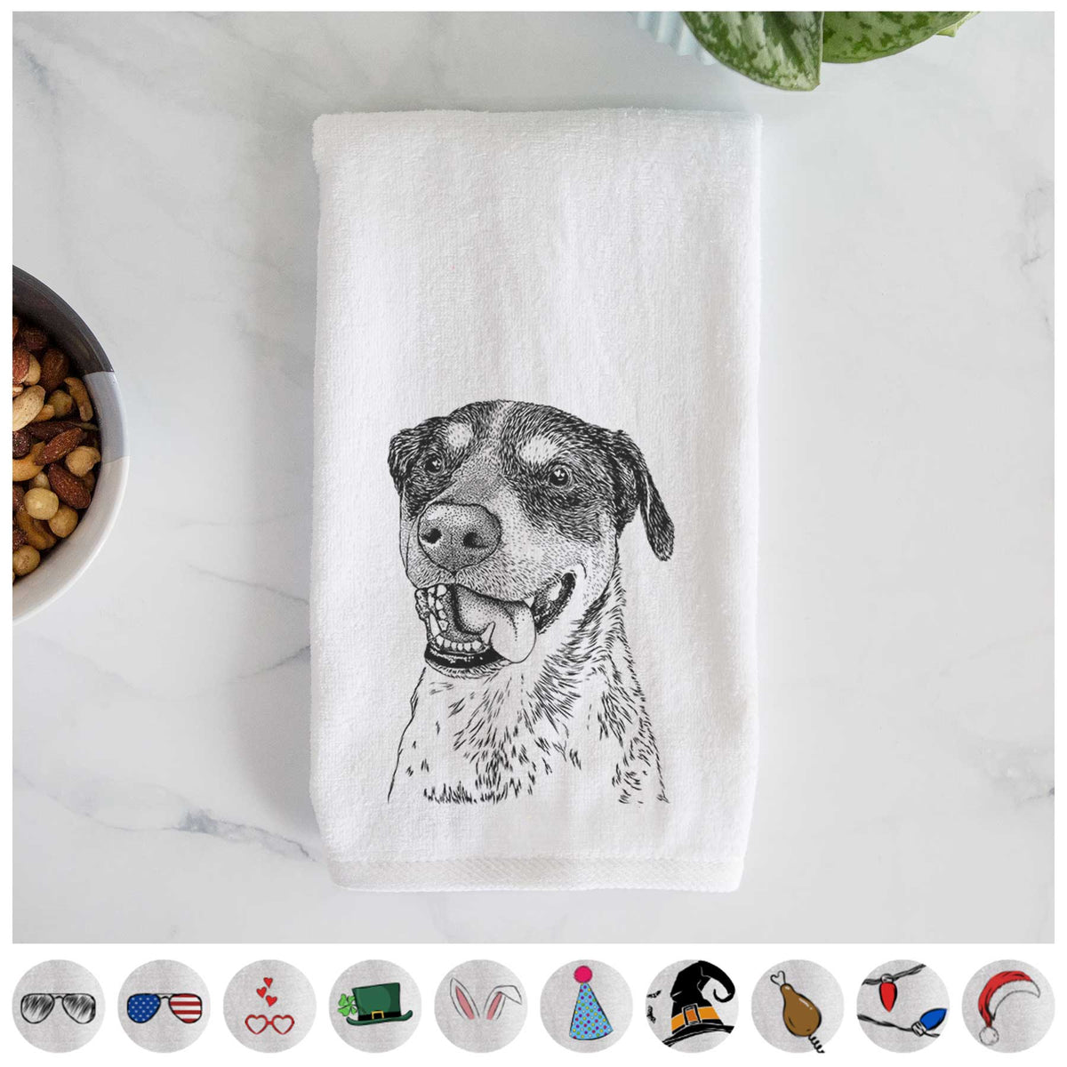 Gerti the Mixed Breed Decorative Hand Towel