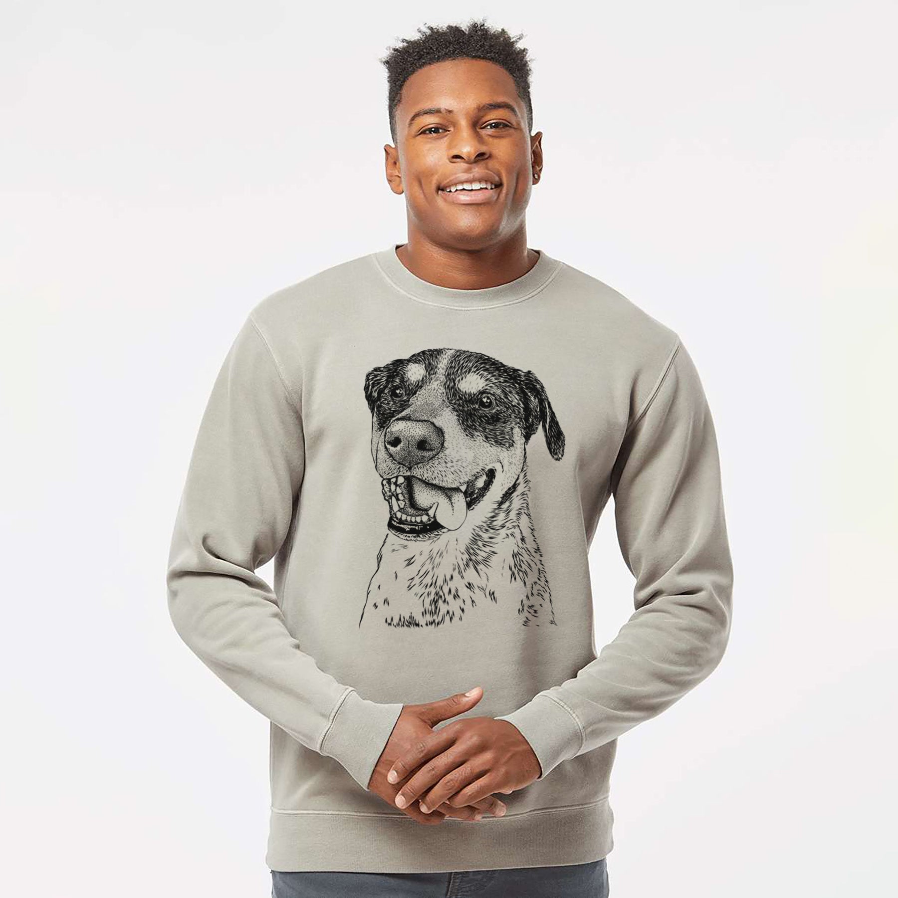 Bare Gerti the Mixed Breed - Unisex Pigment Dyed Crew Sweatshirt