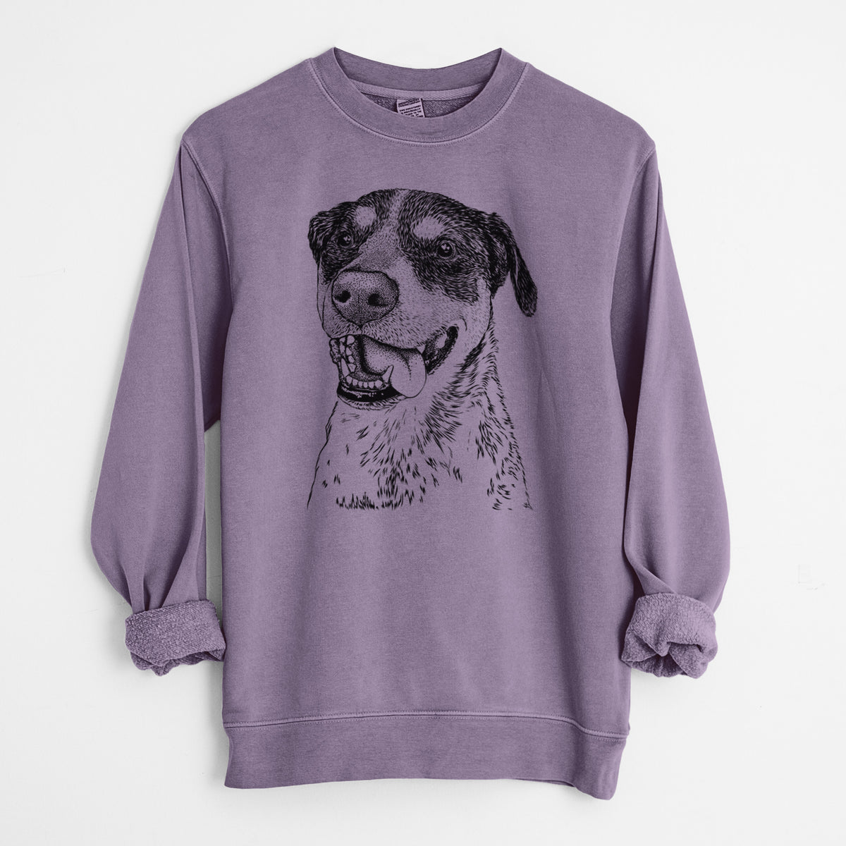 Bare Gerti the Mixed Breed - Unisex Pigment Dyed Crew Sweatshirt