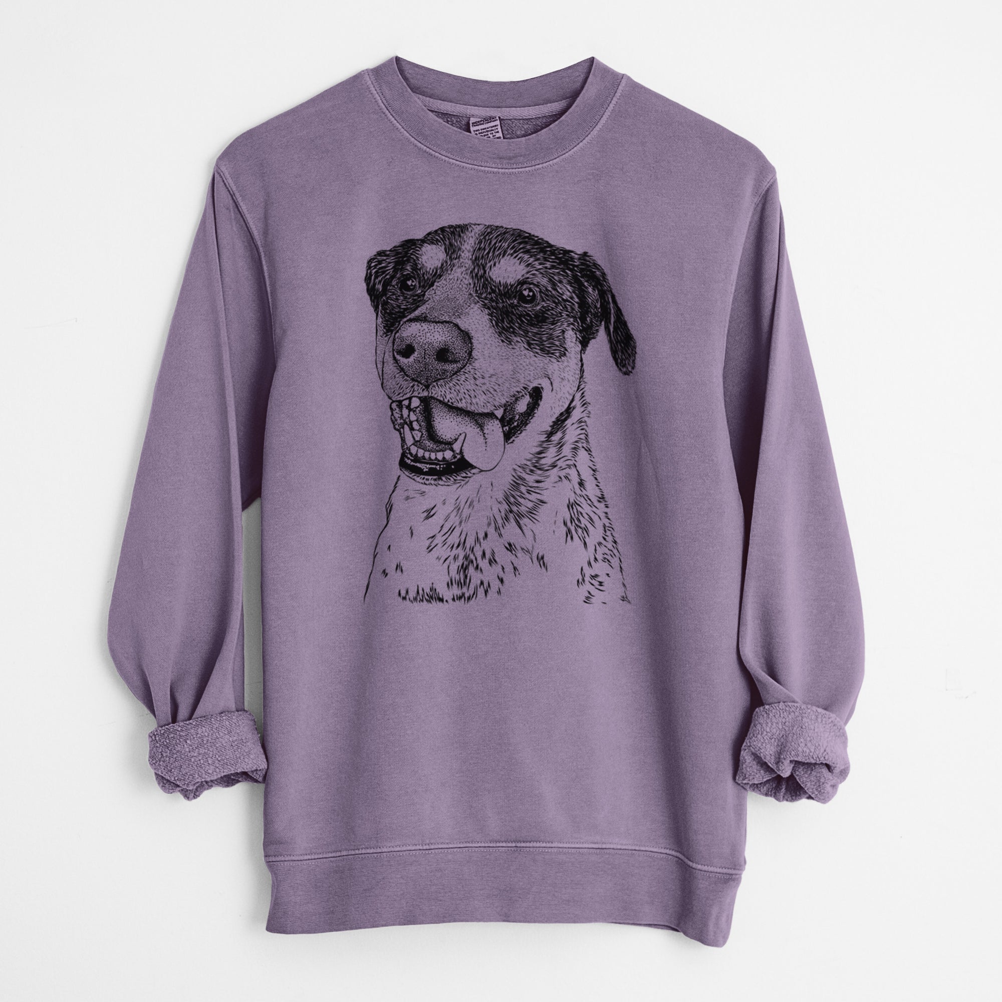 Bare Gerti the Mixed Breed - Unisex Pigment Dyed Crew Sweatshirt