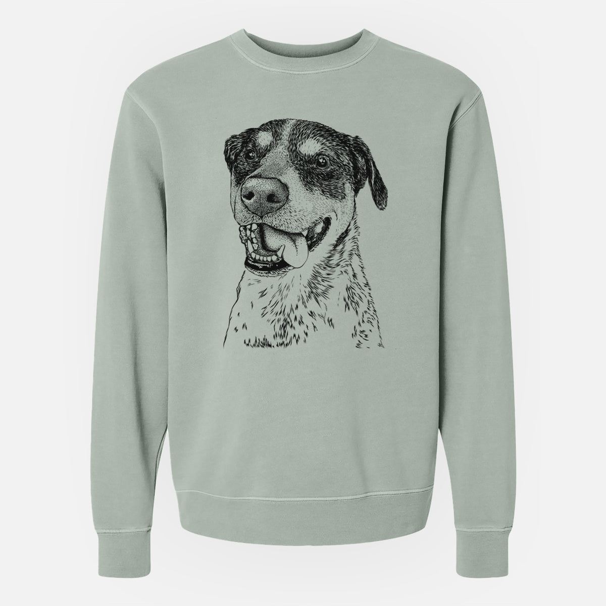 Bare Gerti the Mixed Breed - Unisex Pigment Dyed Crew Sweatshirt