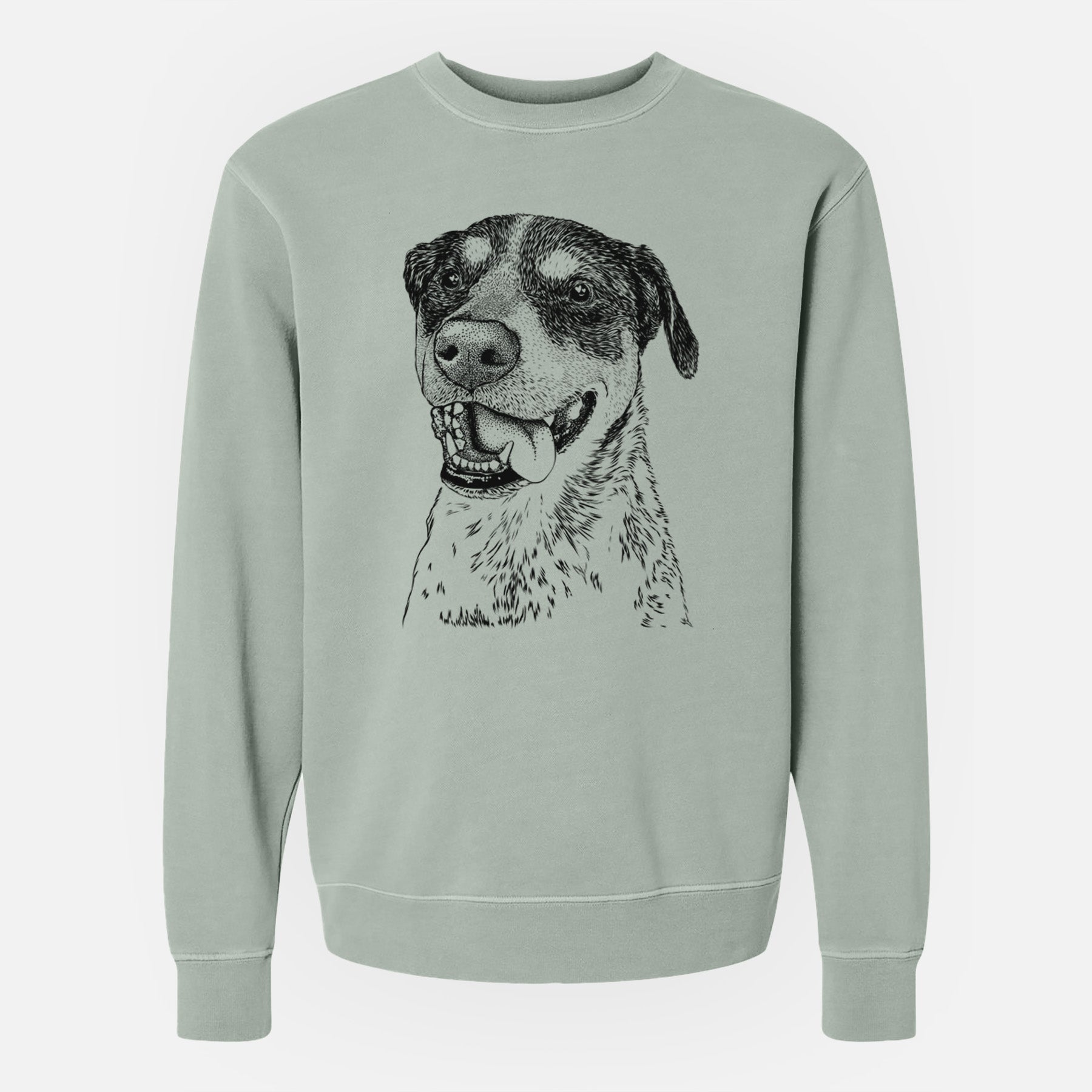 Bare Gerti the Mixed Breed - Unisex Pigment Dyed Crew Sweatshirt