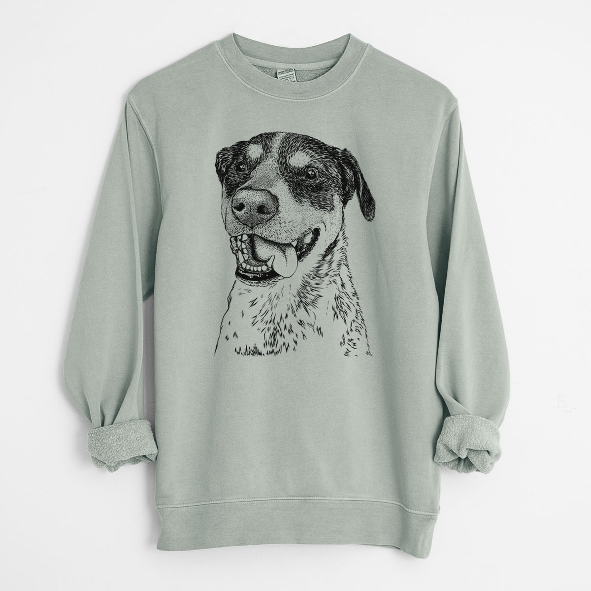 Bare Gerti the Mixed Breed - Unisex Pigment Dyed Crew Sweatshirt