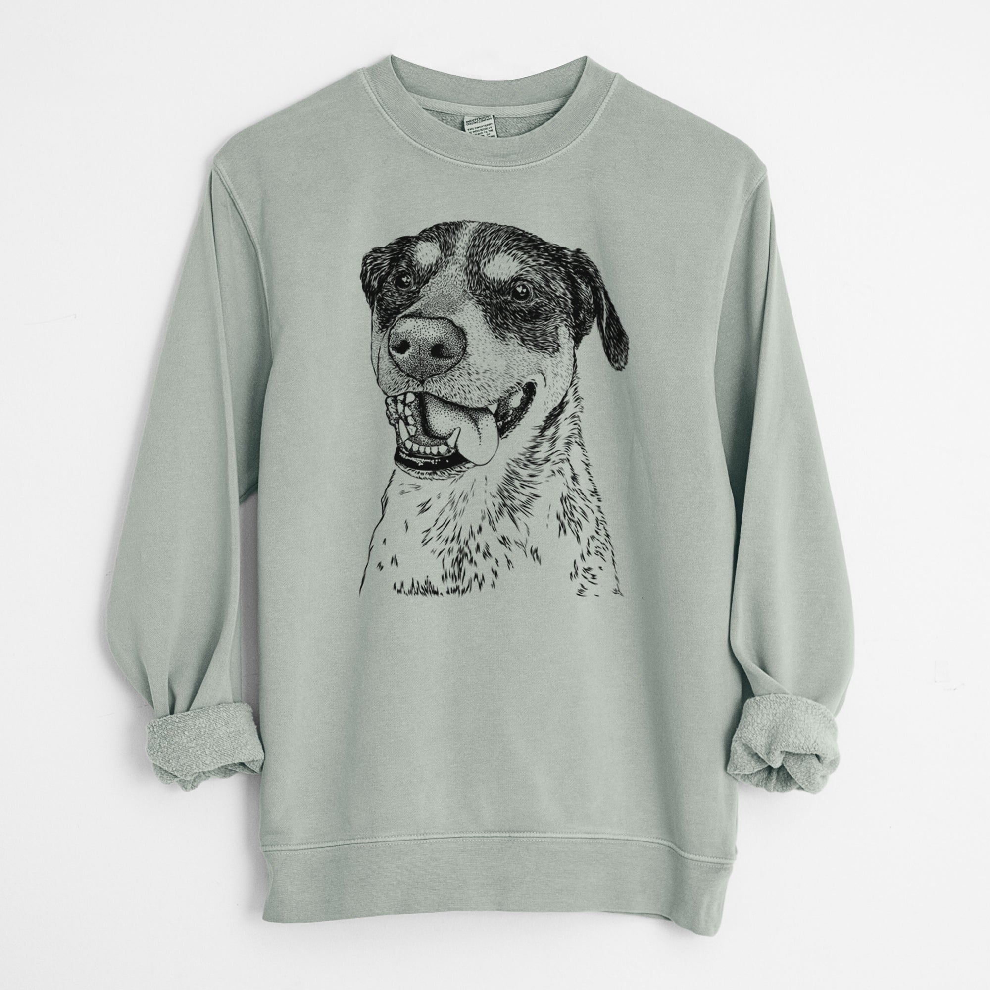 Bare Gerti the Mixed Breed - Unisex Pigment Dyed Crew Sweatshirt