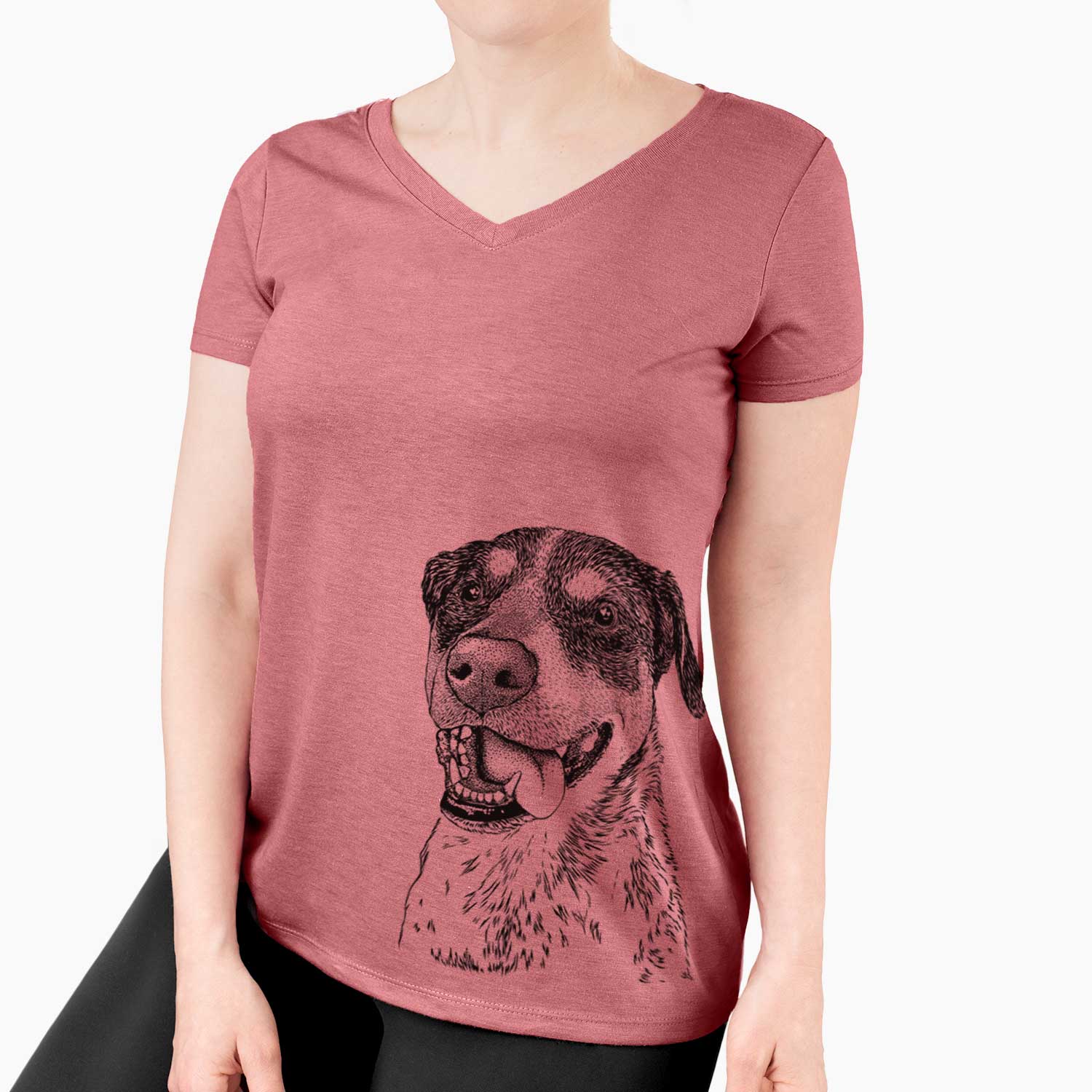 Bare Gerti the Mixed Breed - Women's V-neck Shirt