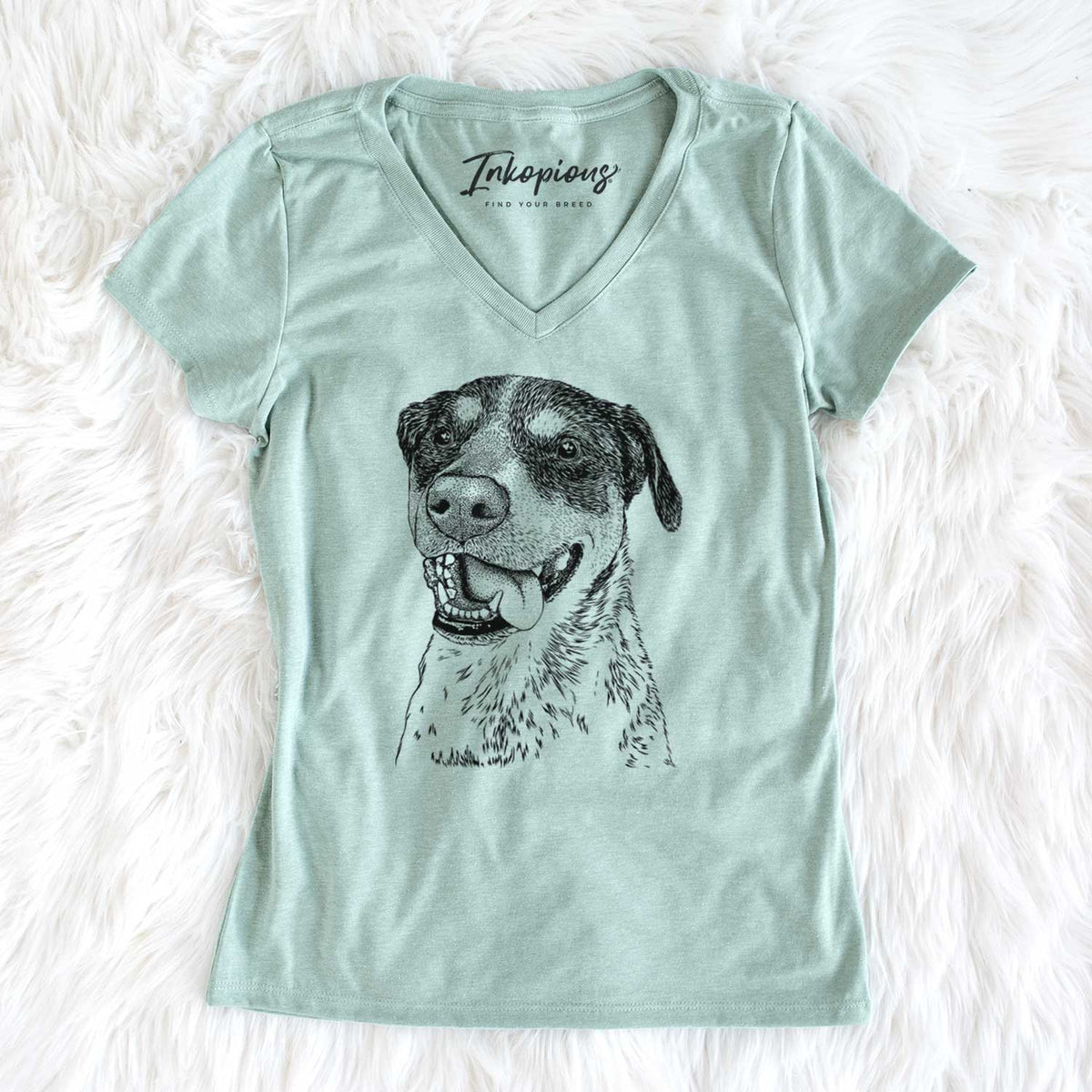 Bare Gerti the Mixed Breed - Women's V-neck Shirt