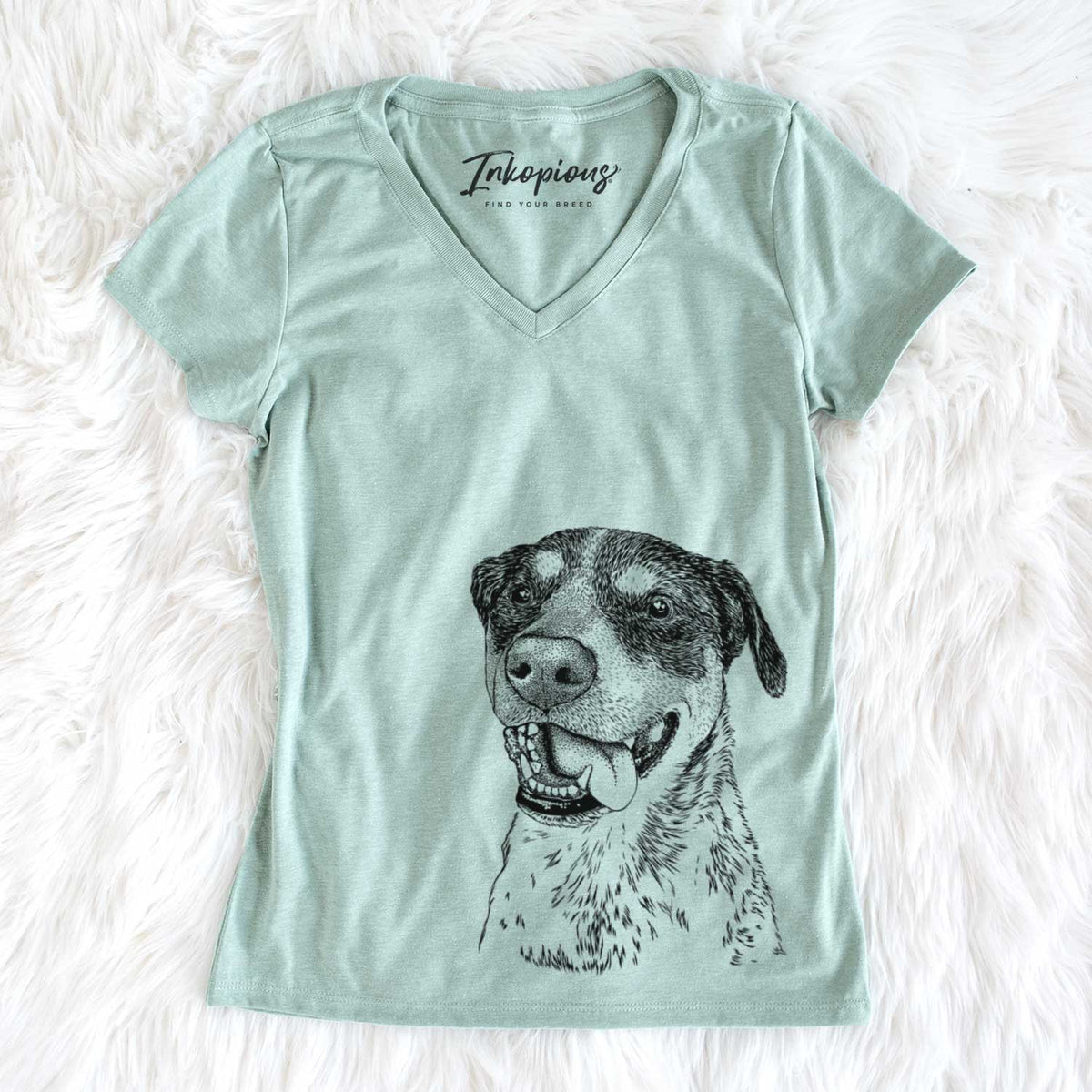 Bare Gerti the Mixed Breed - Women's V-neck Shirt