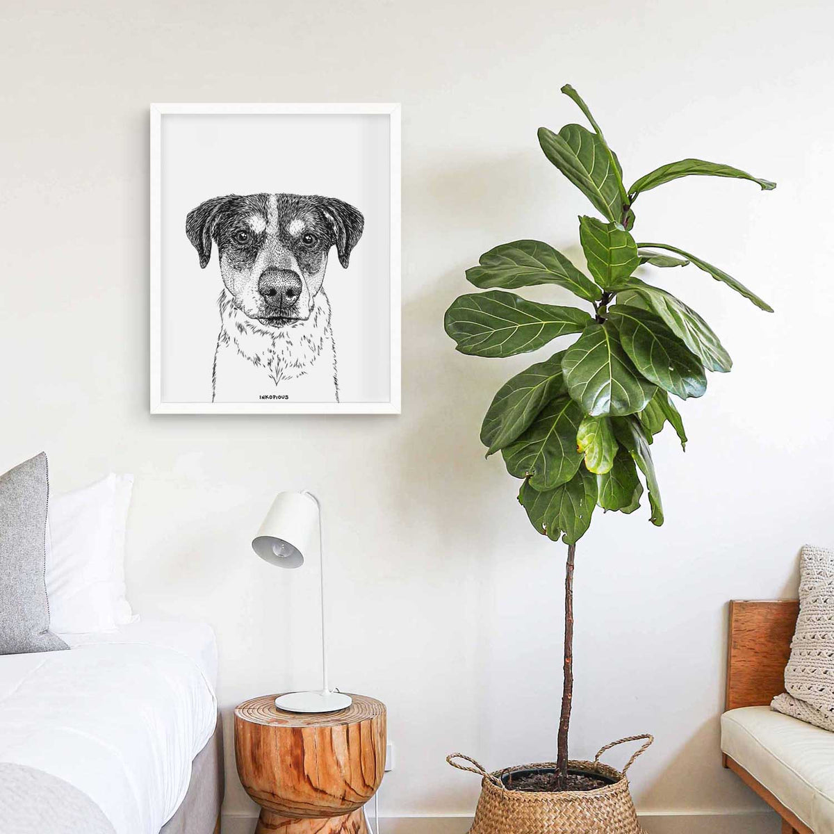 Gertrude the Mixed Breed Art Print