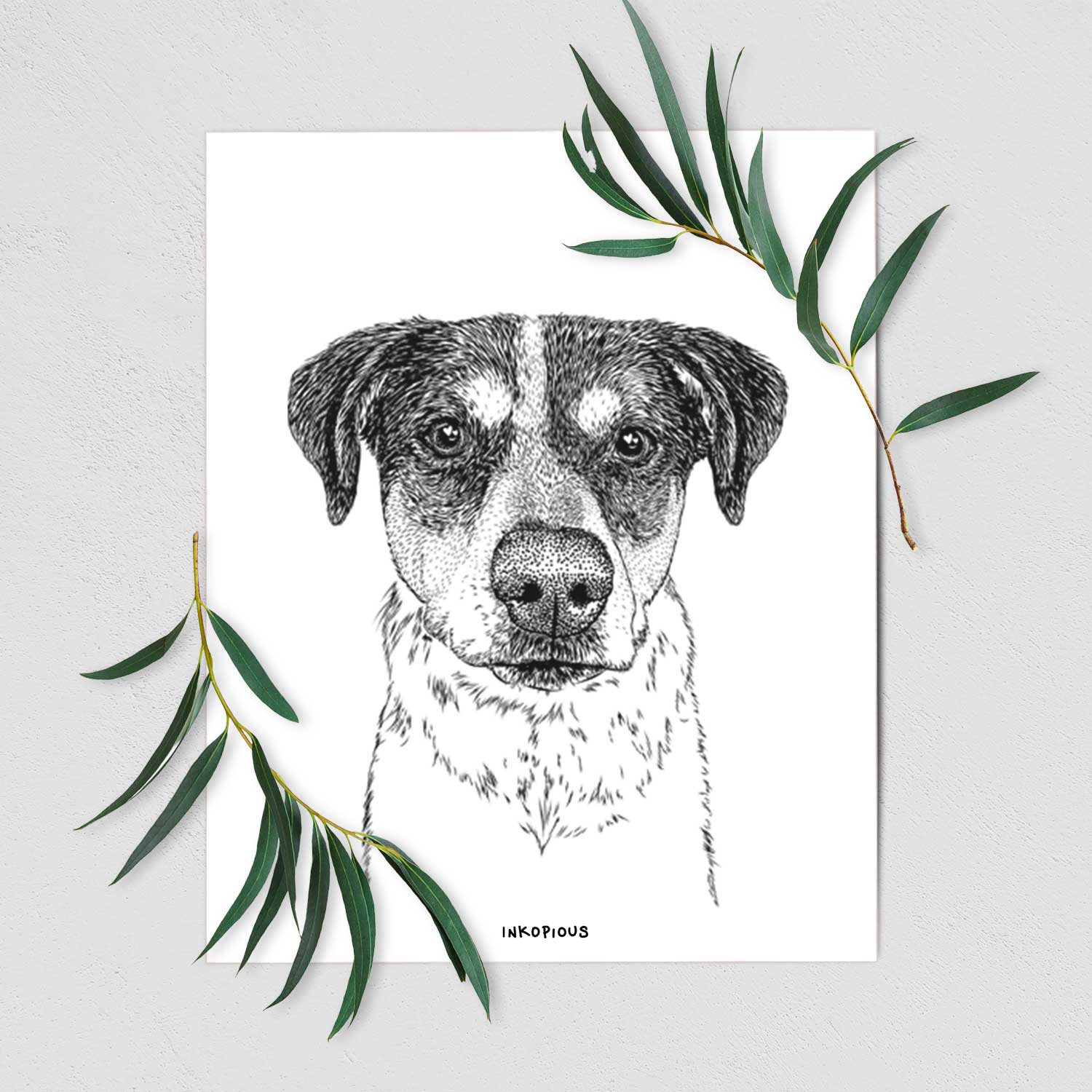 Gertrude the Mixed Breed Art Print