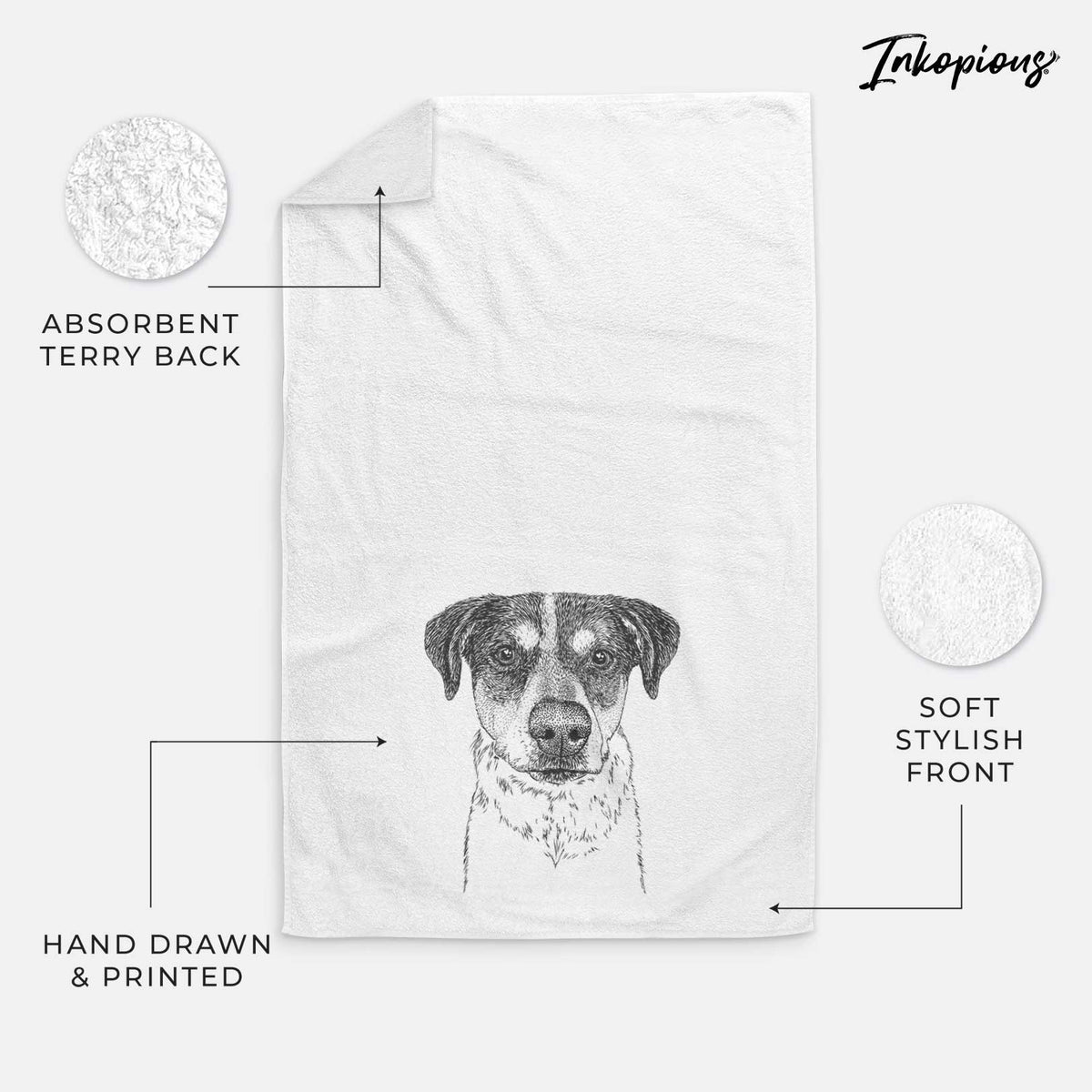 Gertrude the Mixed Breed Decorative Hand Towel