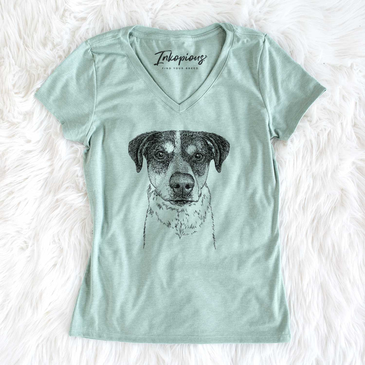 Bare Gertrude the Mixed Breed - Women&#39;s V-neck Shirt