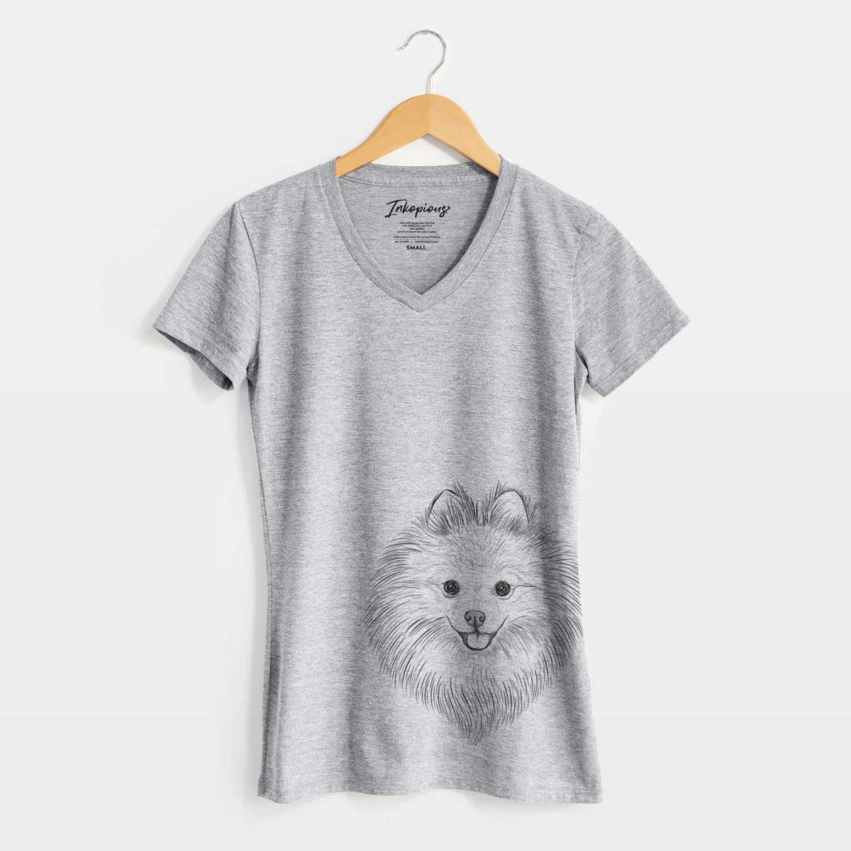 Bare GiGi the Pomeranian - Women's V-neck Shirt