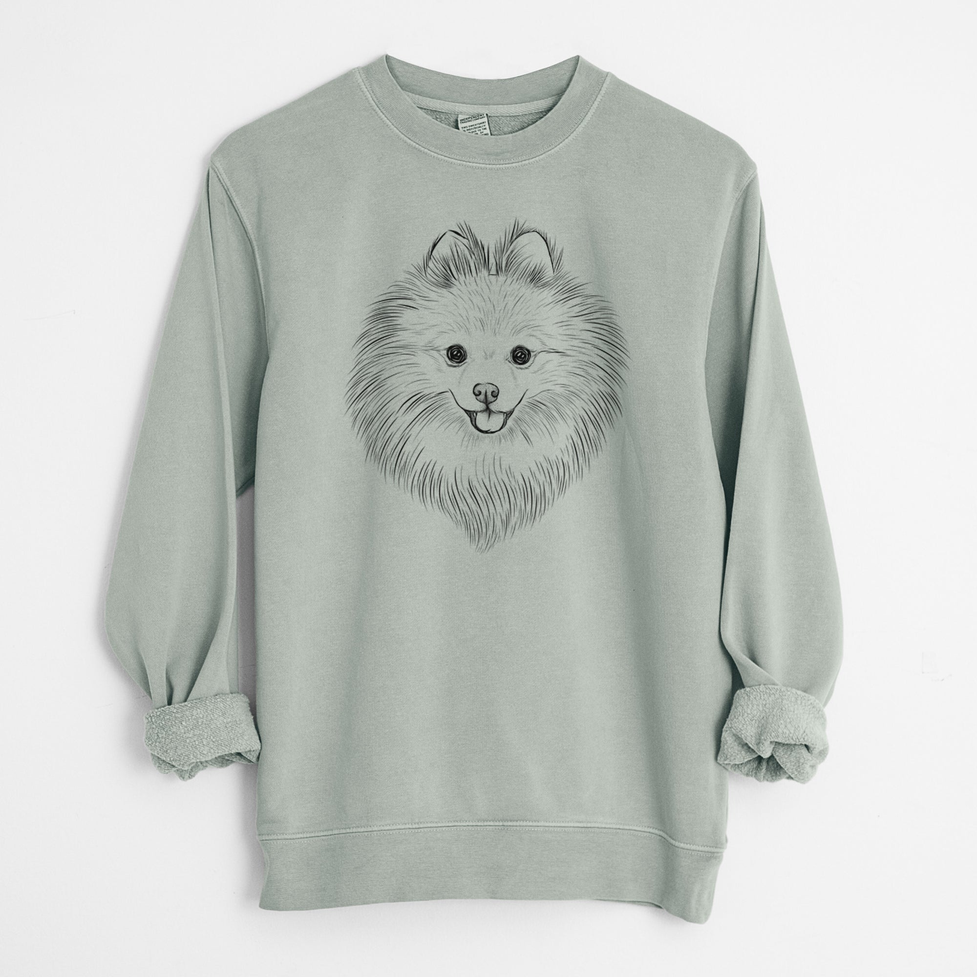 Bare GiGi the Pomeranian - Unisex Pigment Dyed Crew Sweatshirt