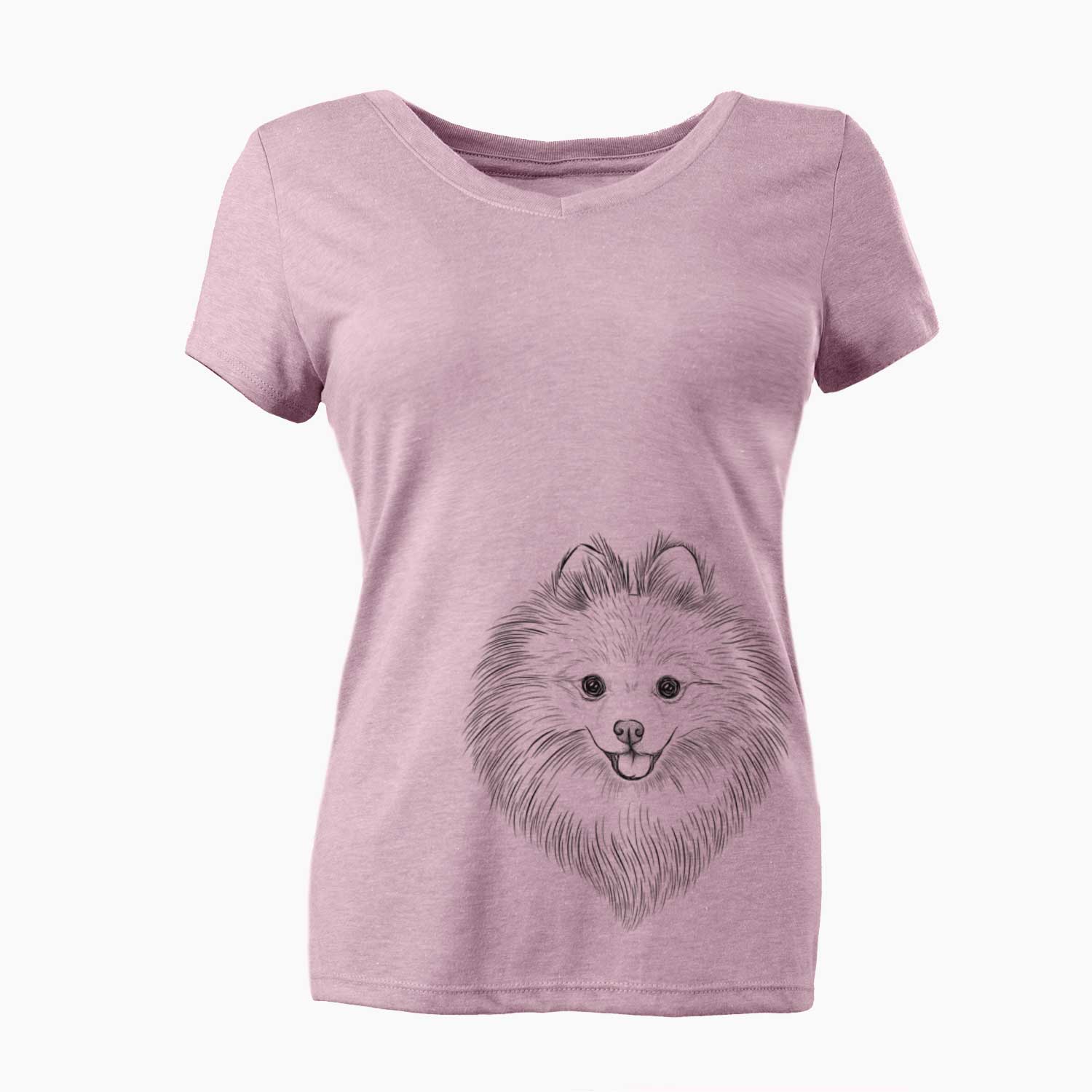 Bare GiGi the Pomeranian - Women's V-neck Shirt