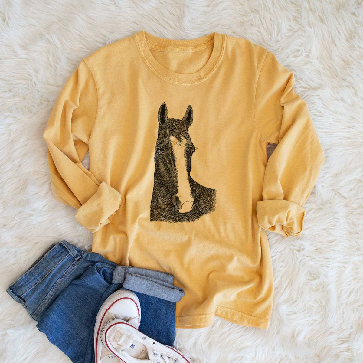 Bare Gibson the Tennessee Walking Horse - Heavyweight 100% Cotton Long Sleeve