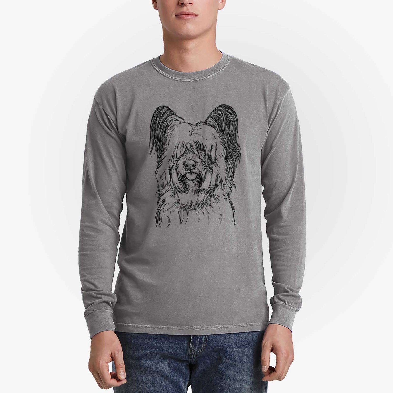 Bare Gideon the Skye Terrier - Heavyweight 100% Cotton Long Sleeve