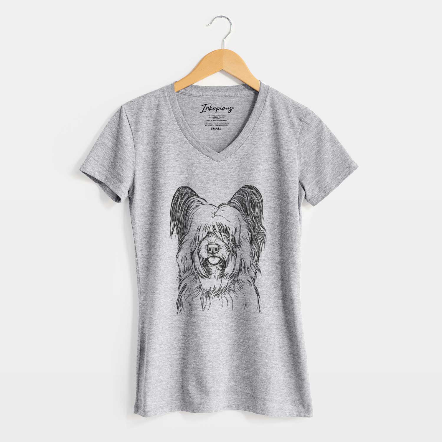 Bare Gideon the Skye Terrier - Women's V-neck Shirt