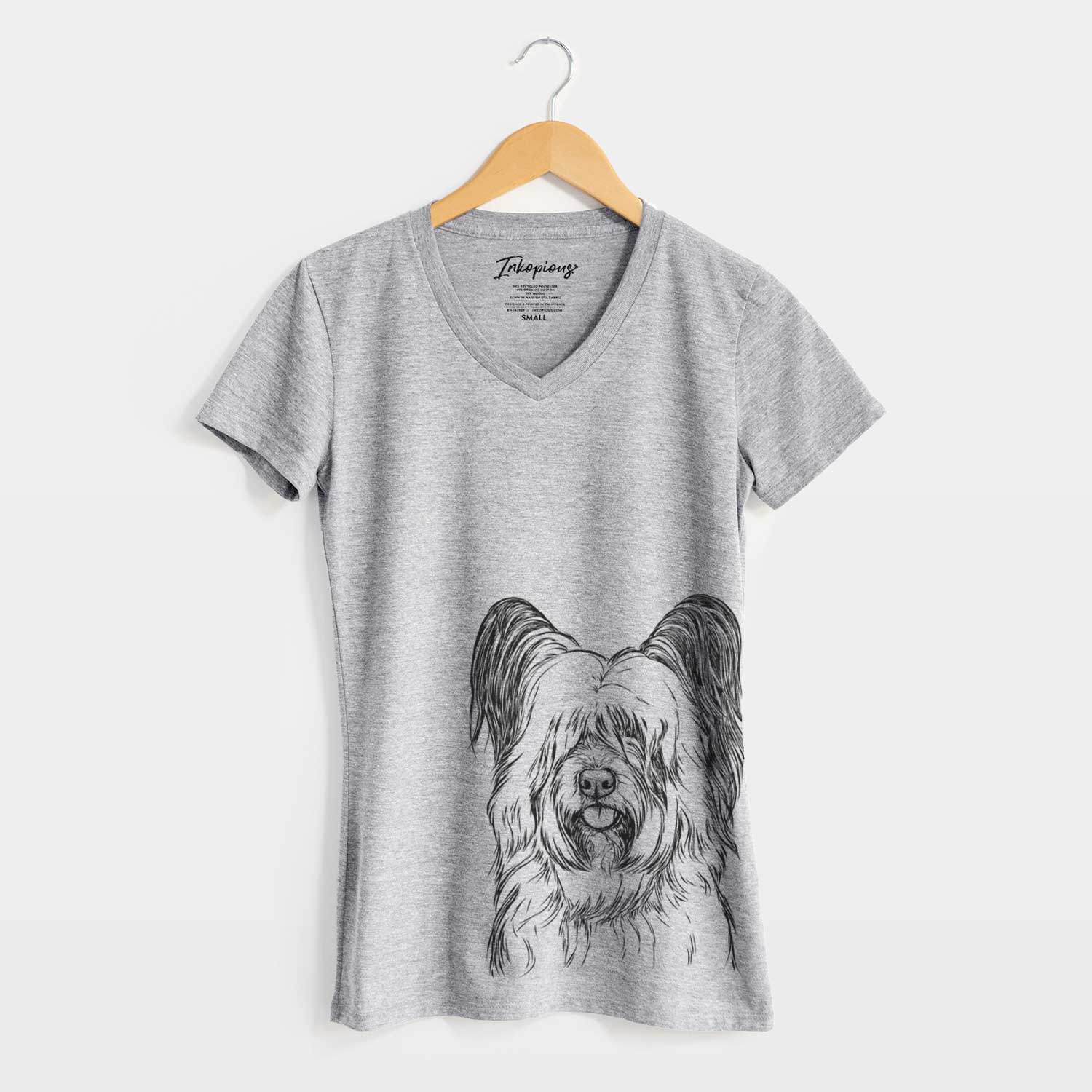 Bare Gideon the Skye Terrier - Women's V-neck Shirt