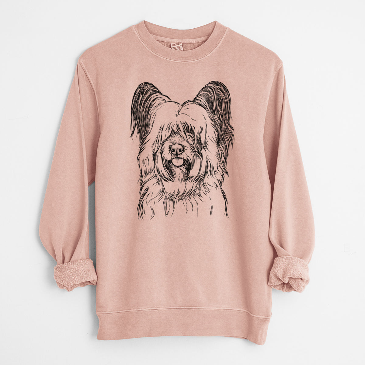 Bare Gideon the Skye Terrier - Unisex Pigment Dyed Crew Sweatshirt