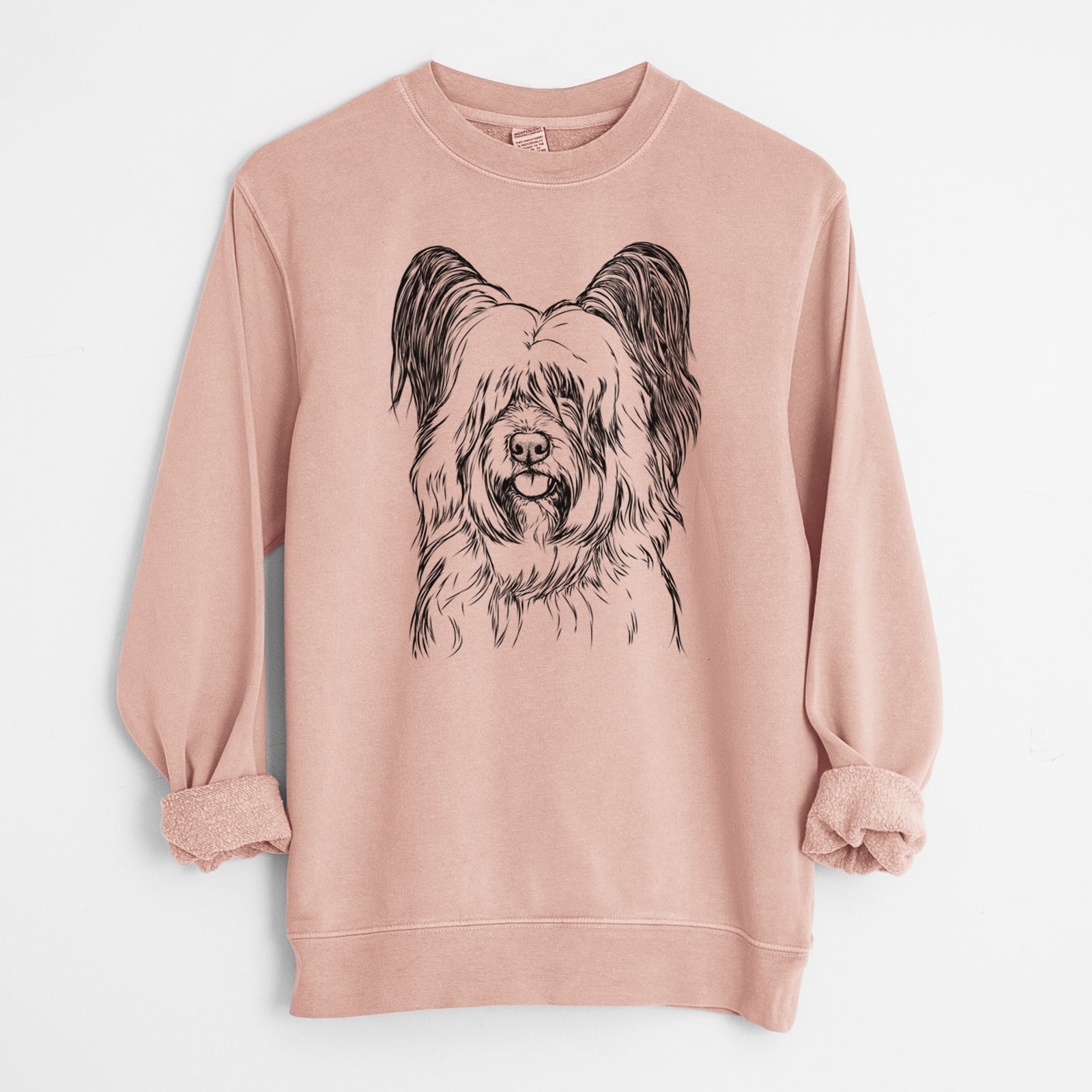 Bare Gideon the Skye Terrier - Unisex Pigment Dyed Crew Sweatshirt