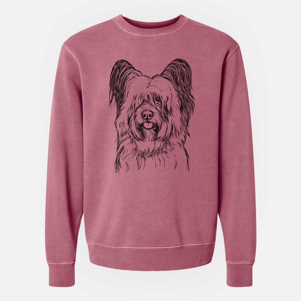 Bare Gideon the Skye Terrier - Unisex Pigment Dyed Crew Sweatshirt