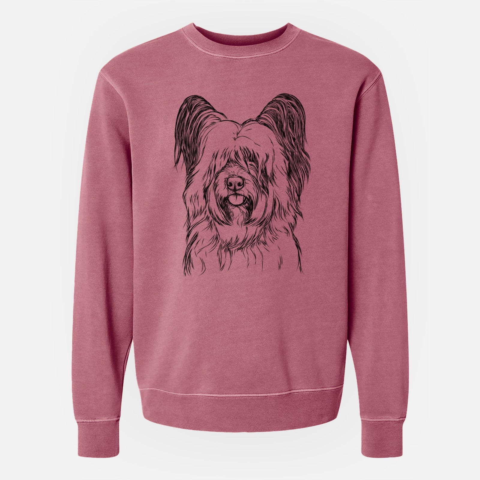 Bare Gideon the Skye Terrier - Unisex Pigment Dyed Crew Sweatshirt