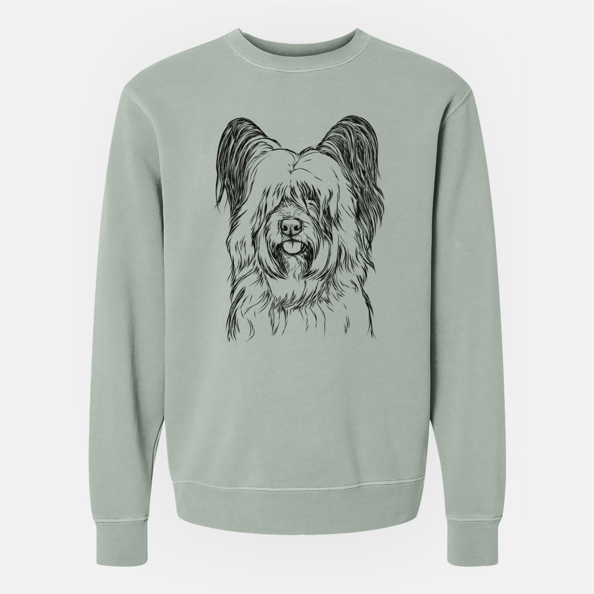 Bare Gideon the Skye Terrier - Unisex Pigment Dyed Crew Sweatshirt