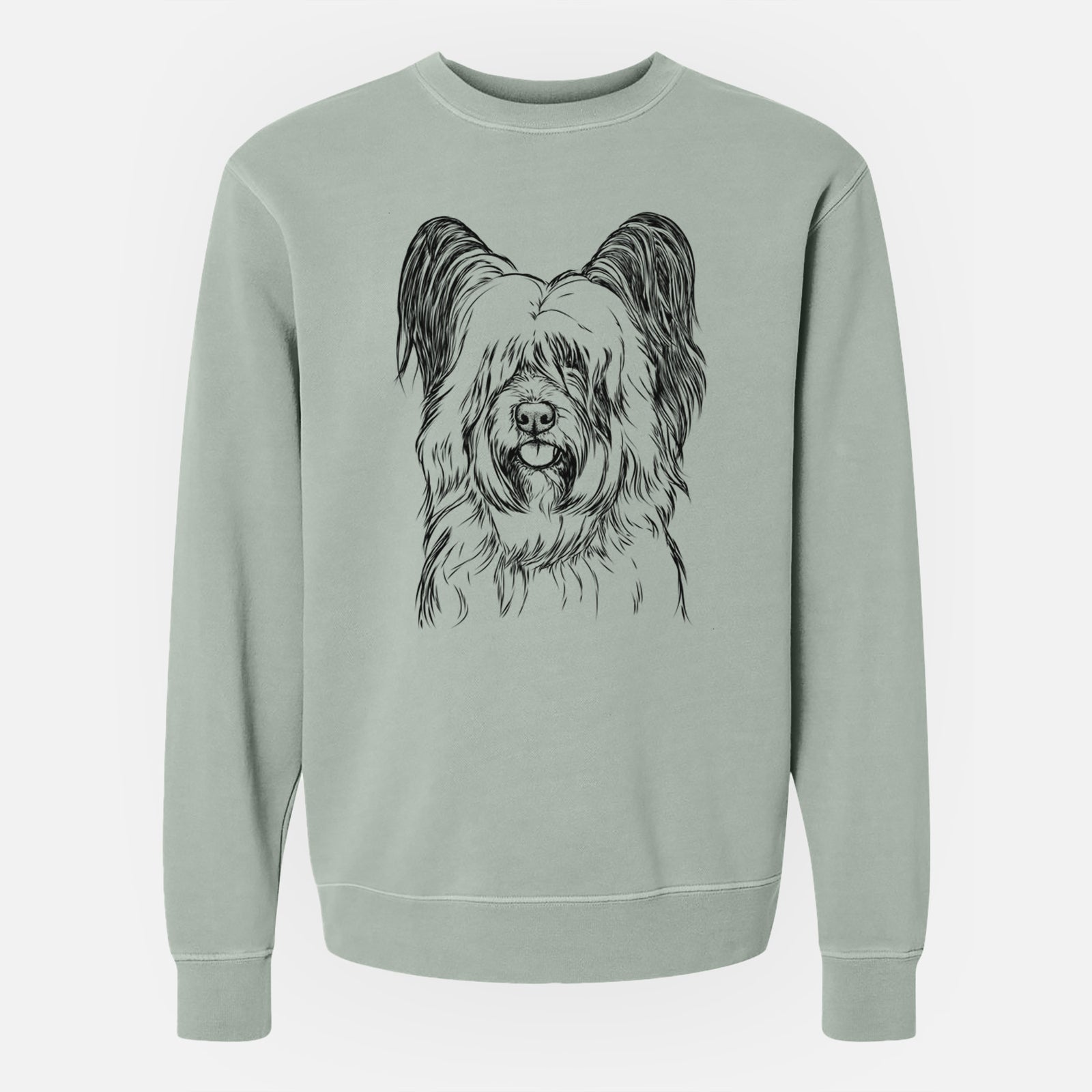 Bare Gideon the Skye Terrier - Unisex Pigment Dyed Crew Sweatshirt